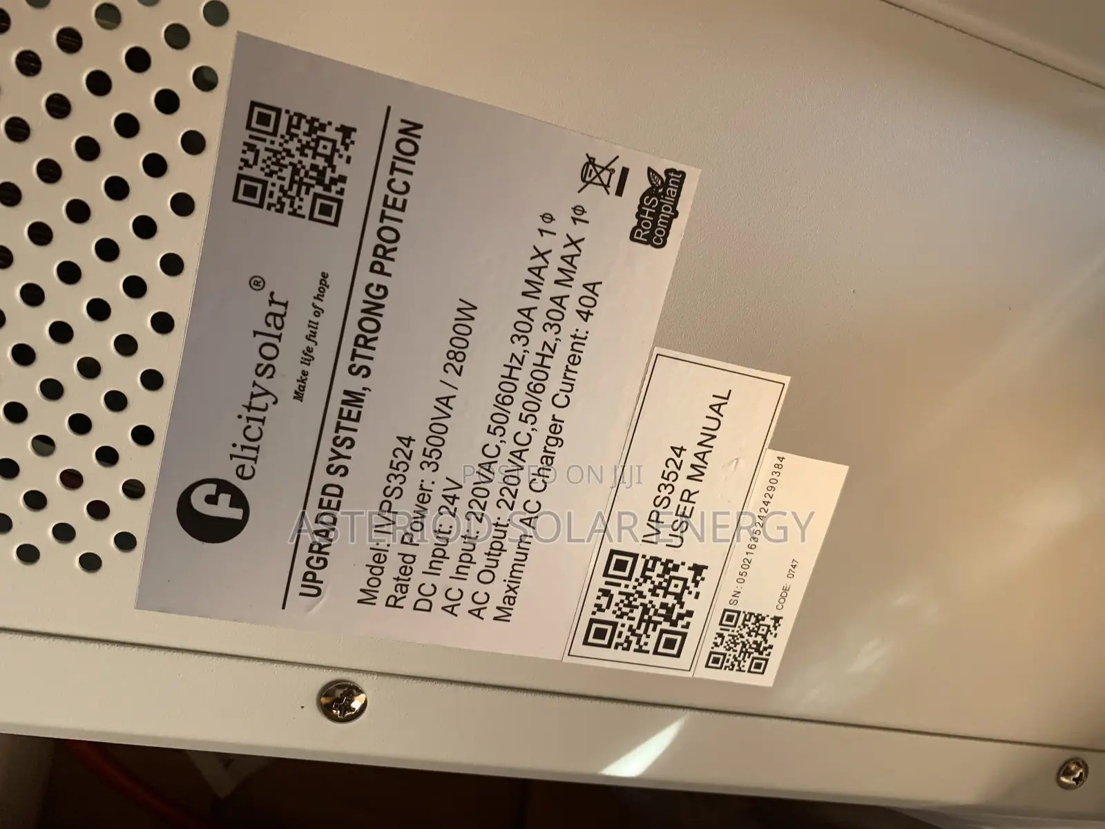 3.5kva 24v Felicity Solar Inverter (Ivps)