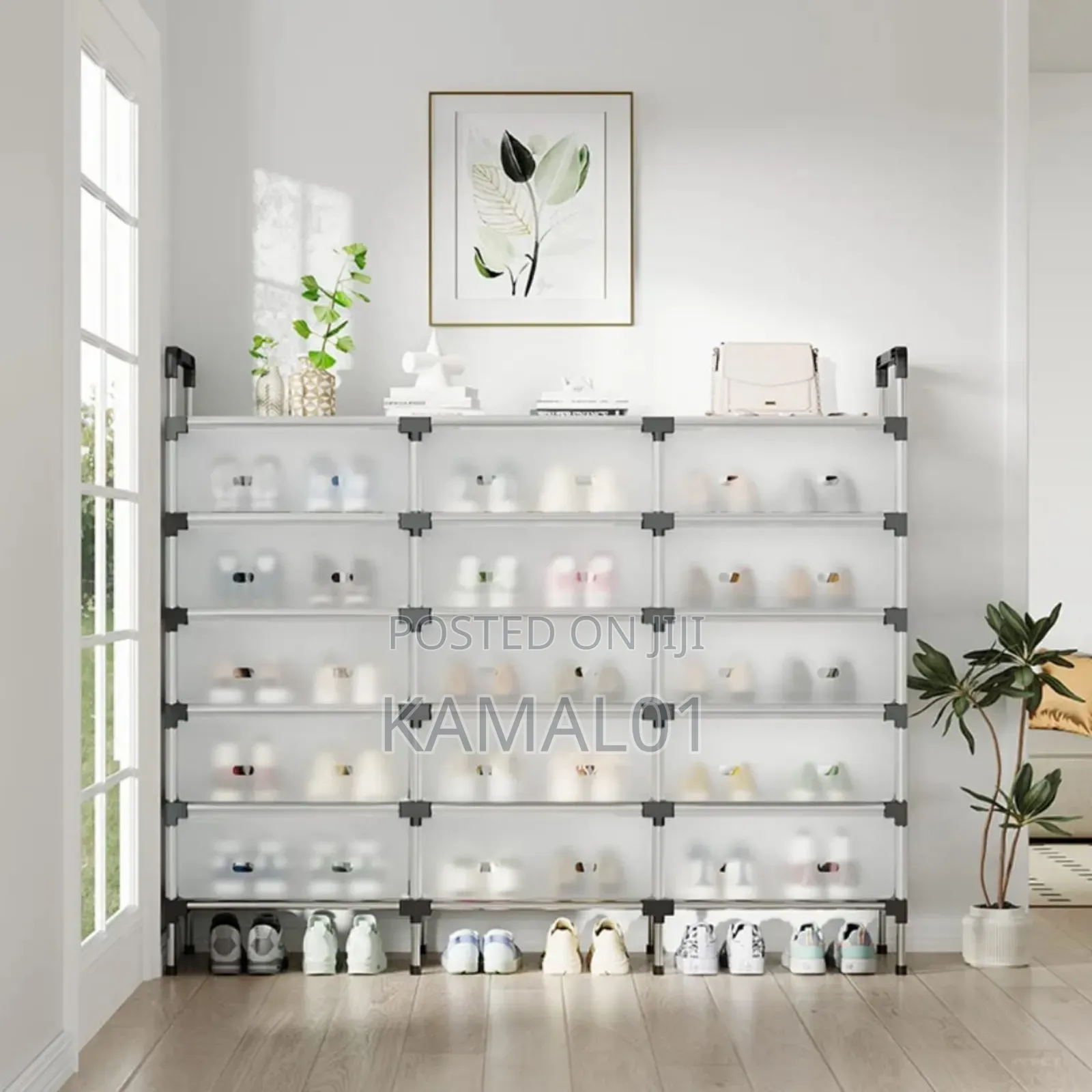 3 Partition 7 Layers Shoe Rack With Cover