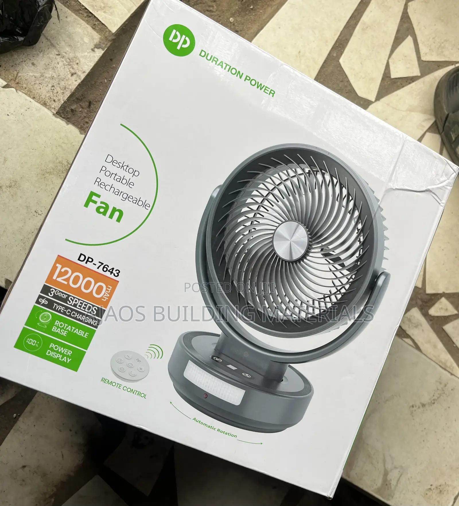 12000mah Remotable Fan
