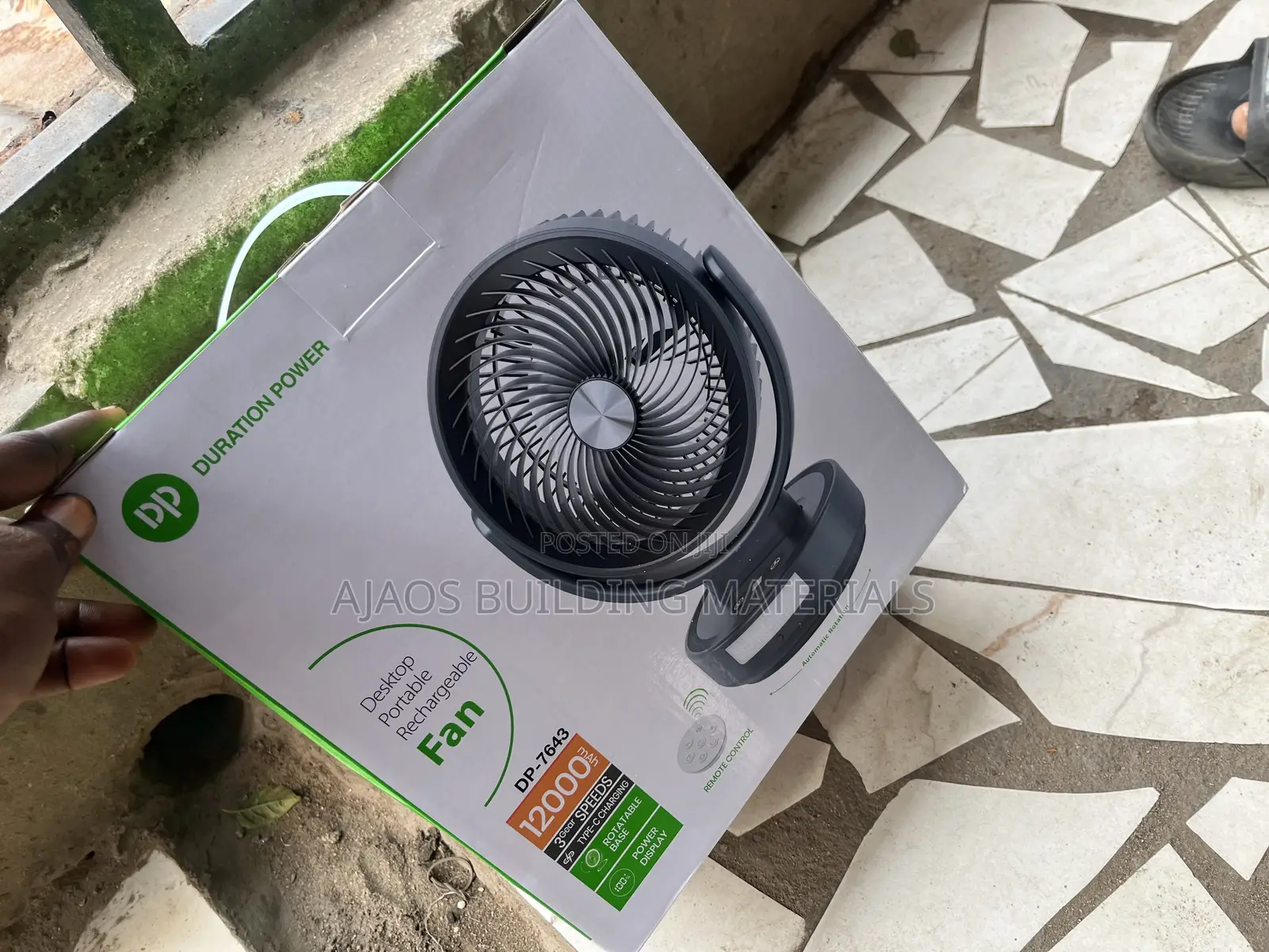 12000mah Remotable Fan