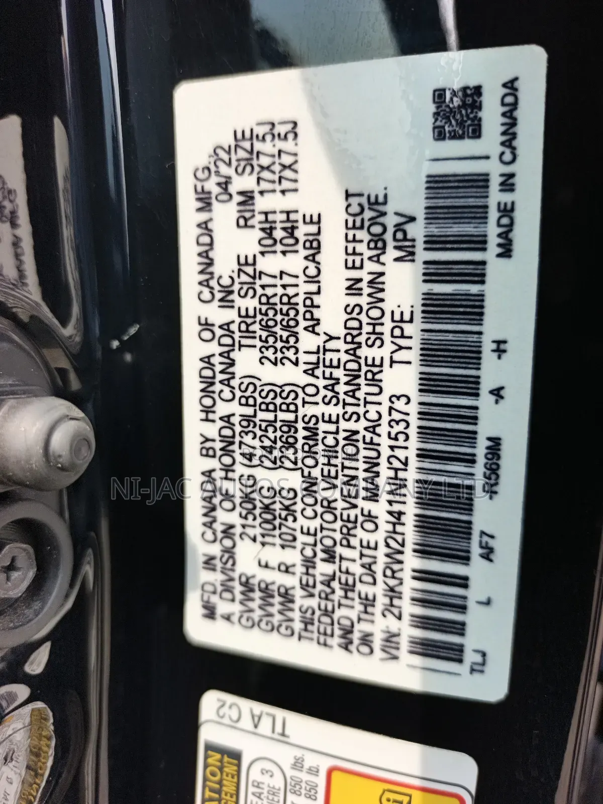 Honda CR-V Special Edition 2022 Black