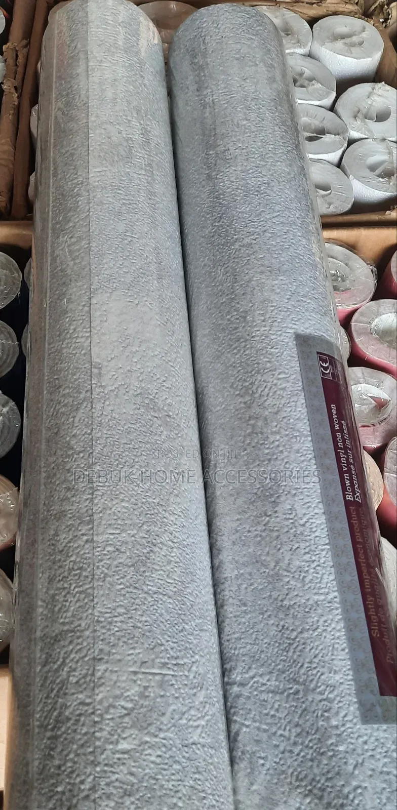 Gray Non-Woven Wallpaper