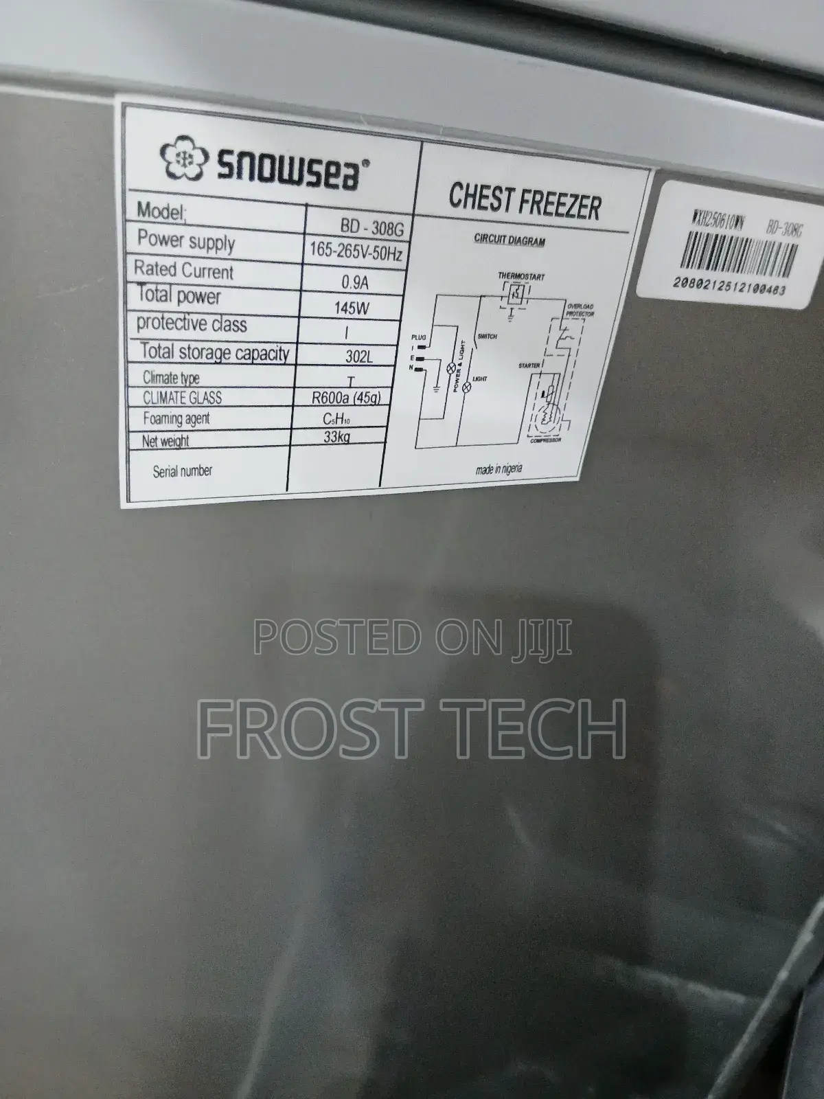 Snowsea 302l Chest Freezer