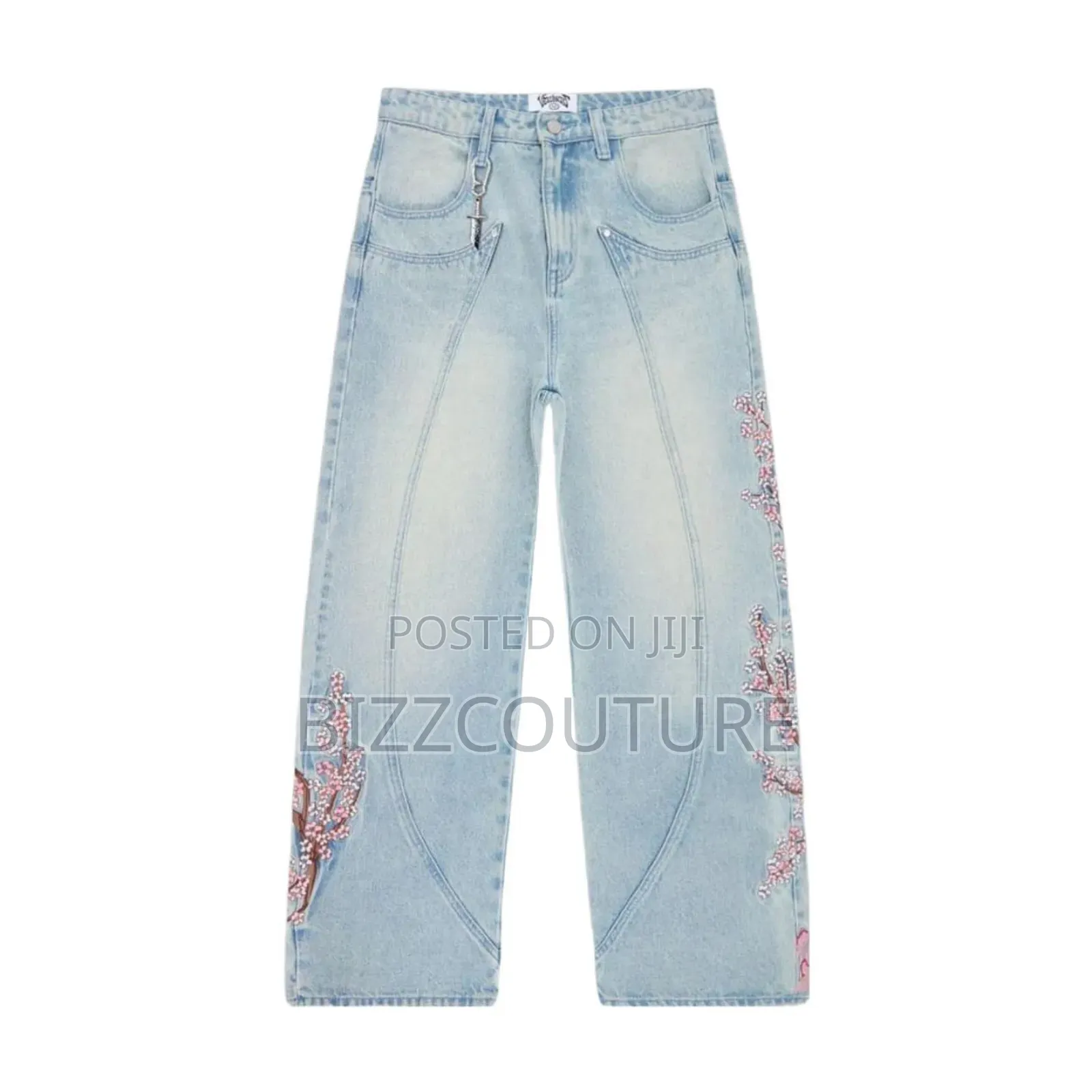 Original Y2k Cherry Blossom Knight Jeans Available in Store