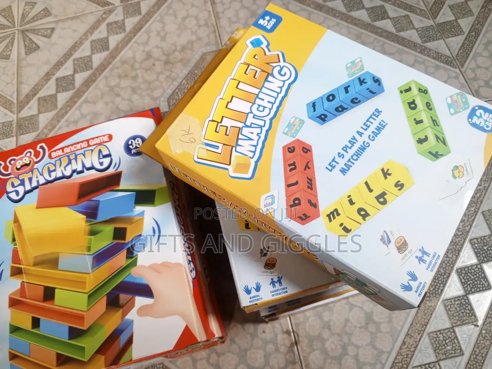 Letter Matching And Stacking Game