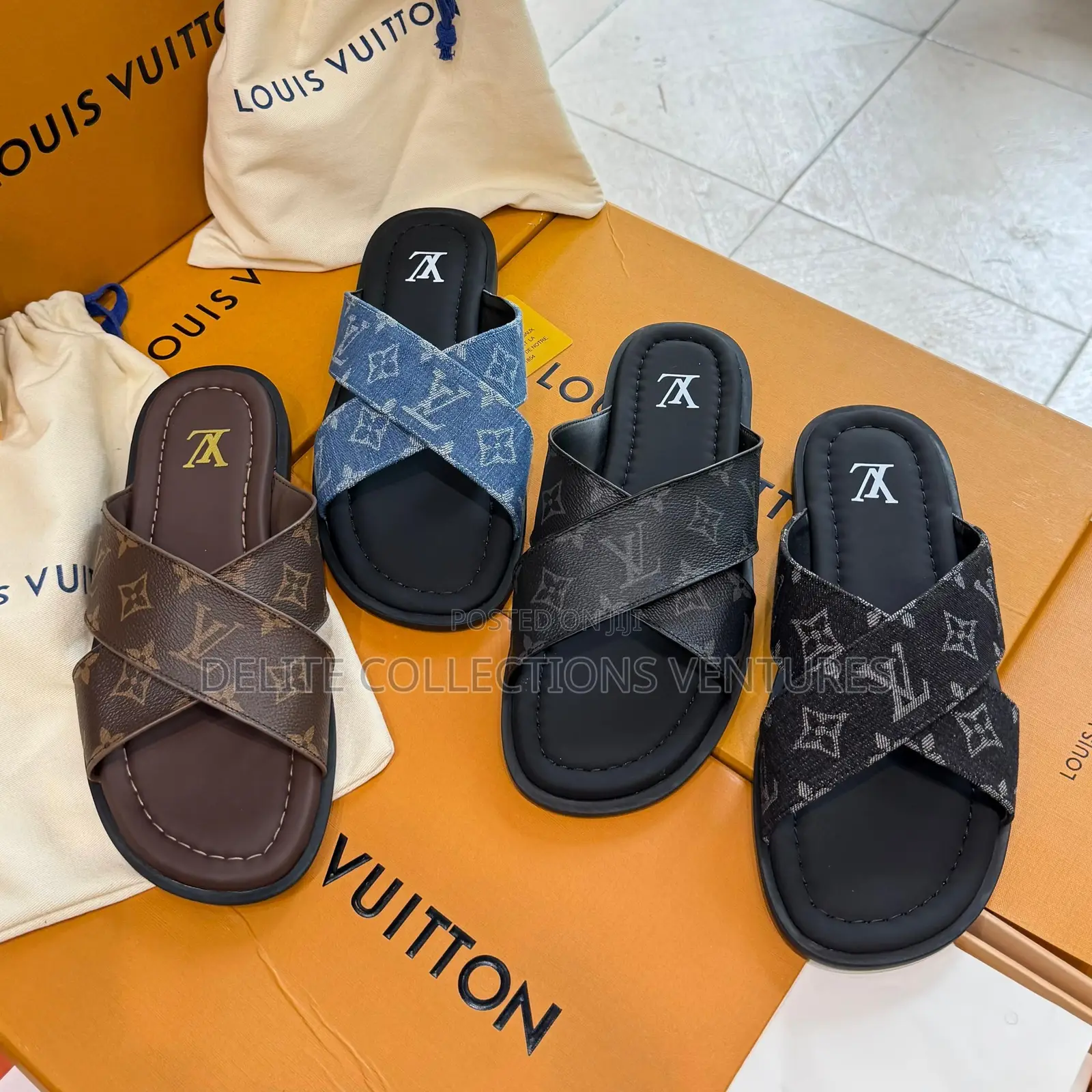 *Louis Vuitton Oasis Cross Slipper Sandals*