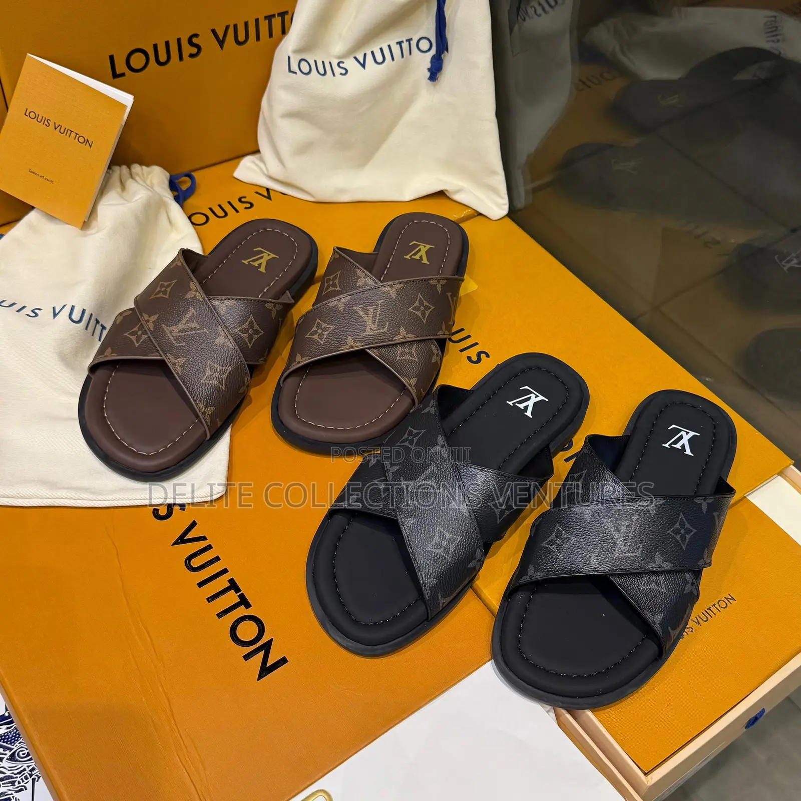*Louis Vuitton Oasis Cross Slipper Sandals*