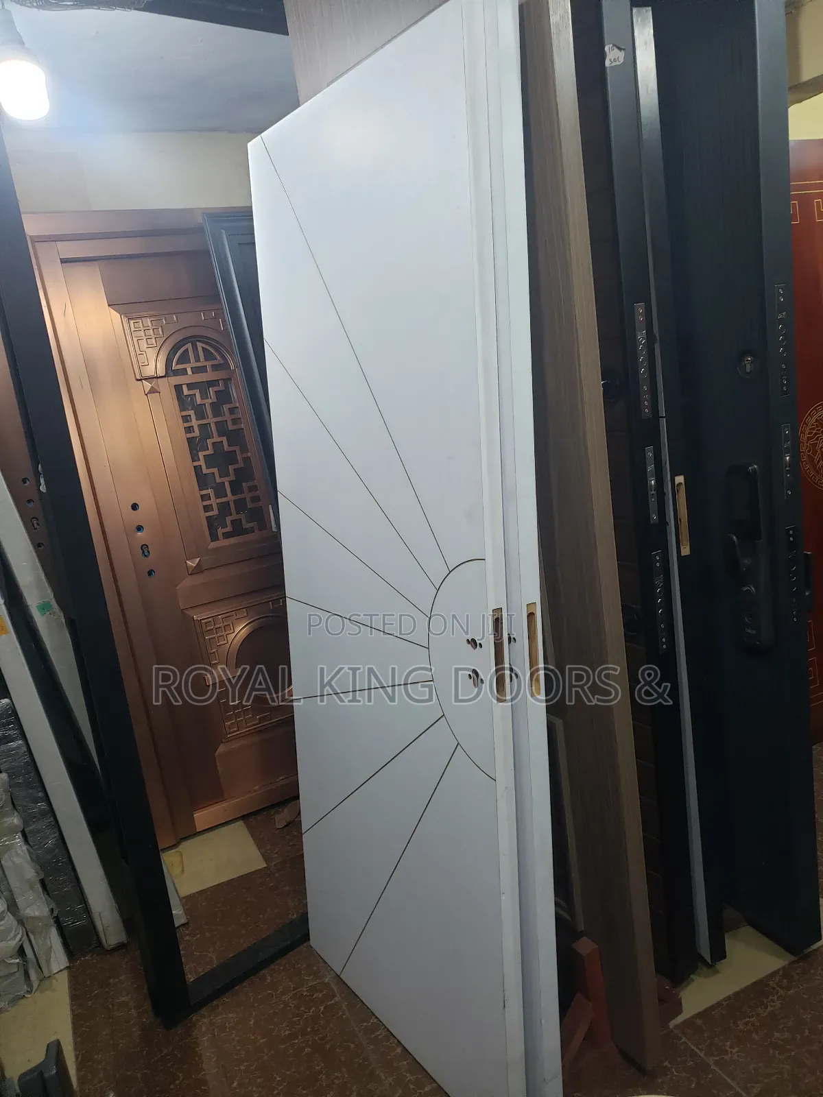 Write and Gold 3ft by 7ft HDF Wooden Room Doors