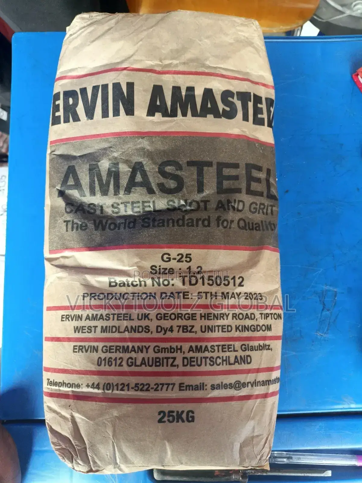 Ervin Amasteel Grit G-25 or Sl25 (1.2mm) 25kg