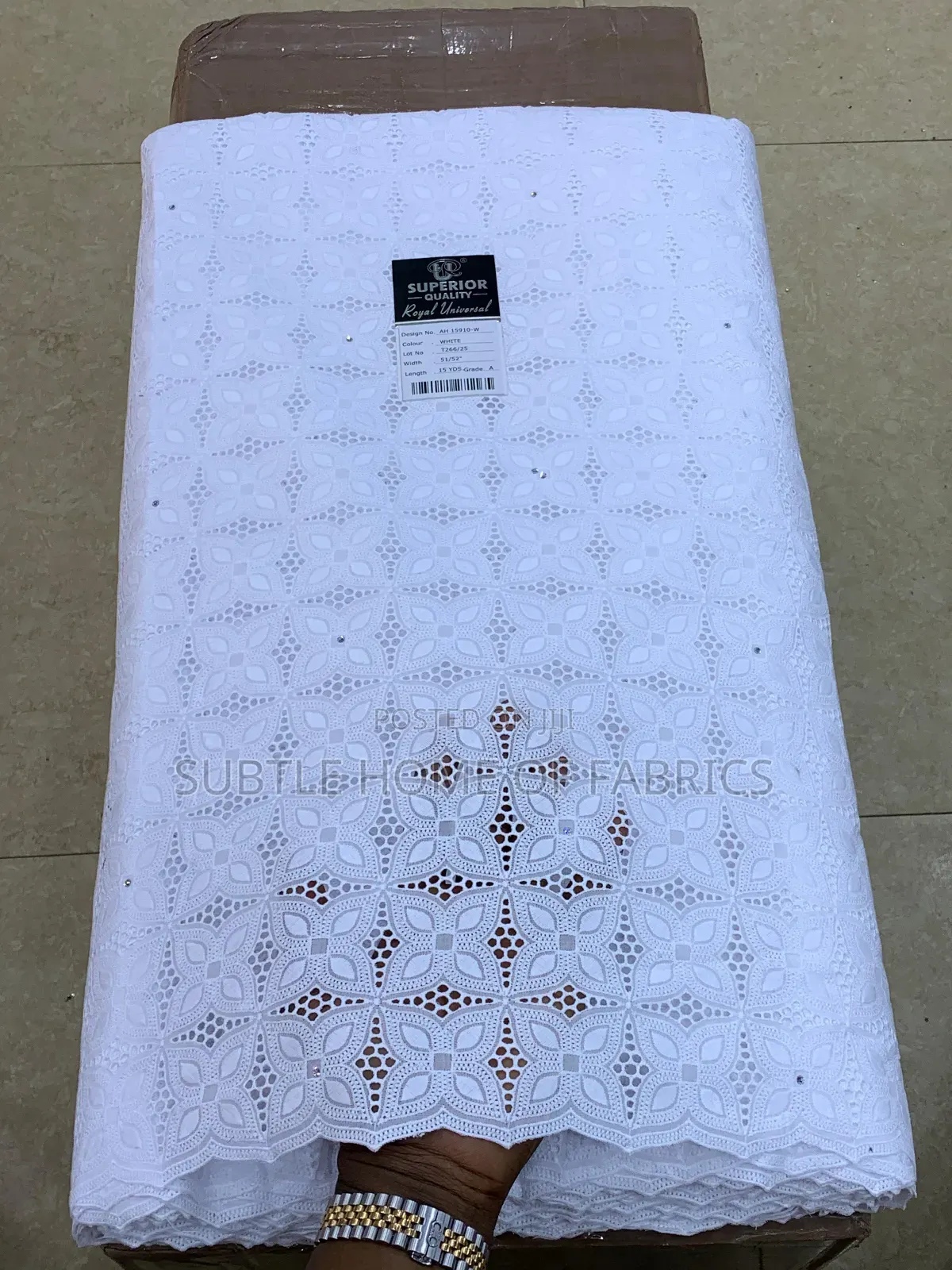 Premium White African Lace Fabric – Perfect for Eid 2026 Outfits
