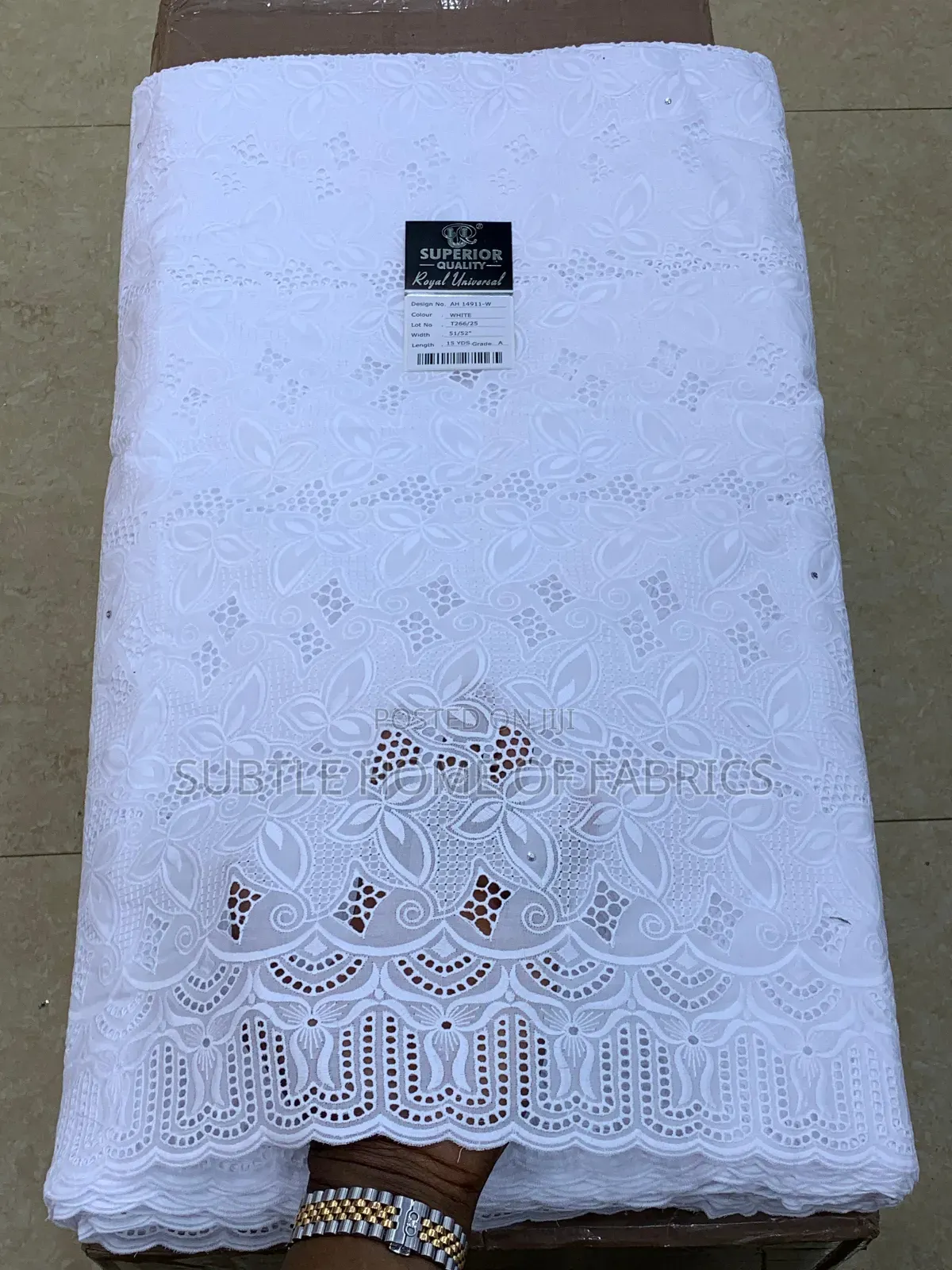 Premium White African Lace Fabric – Perfect for Eid 2026 Outfits