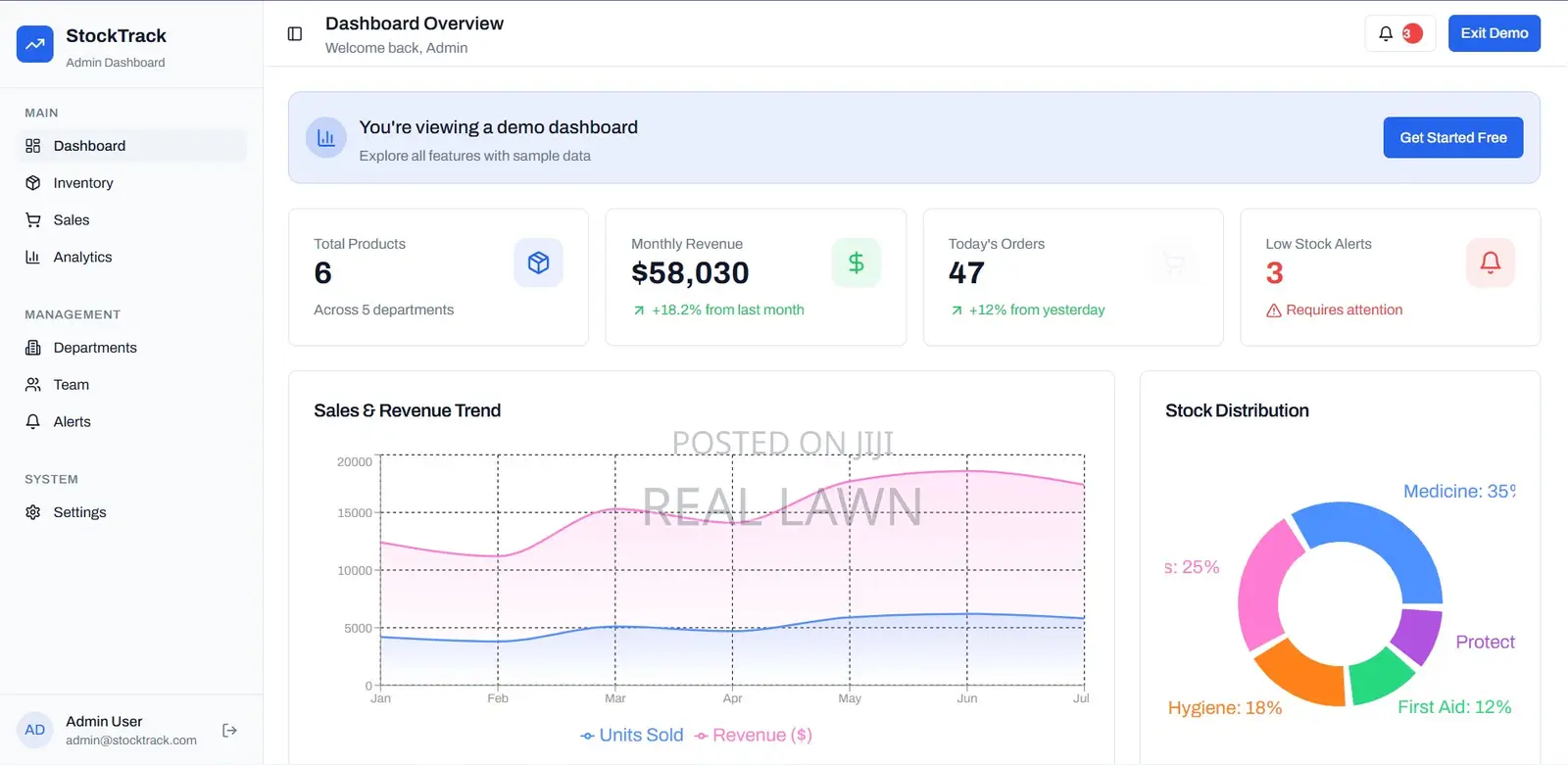 Stock Inventory Management System (Website – See Demo First)