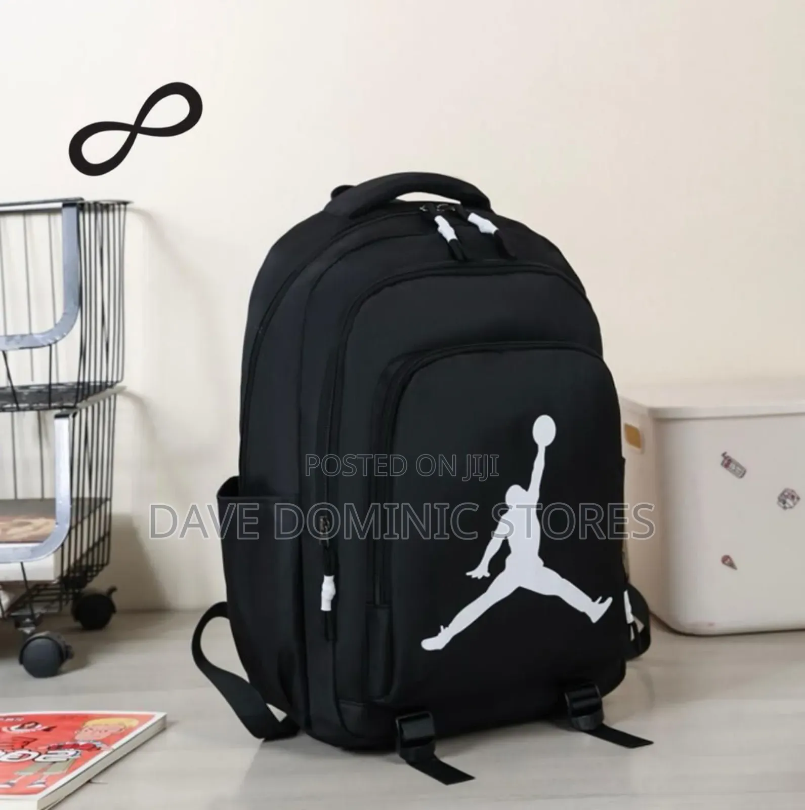 All Black Jordan Back Packs