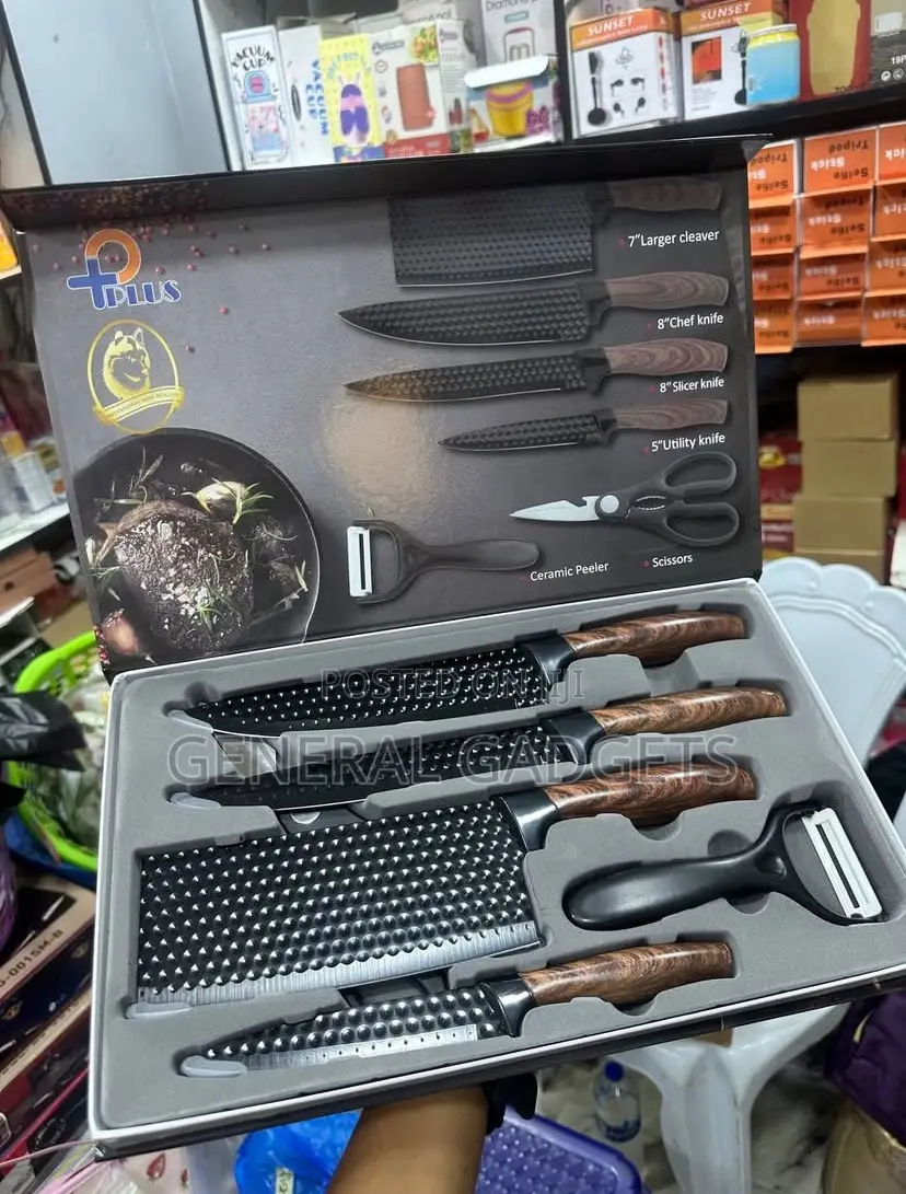 6 Pcs High Quality Coated Knife Set
