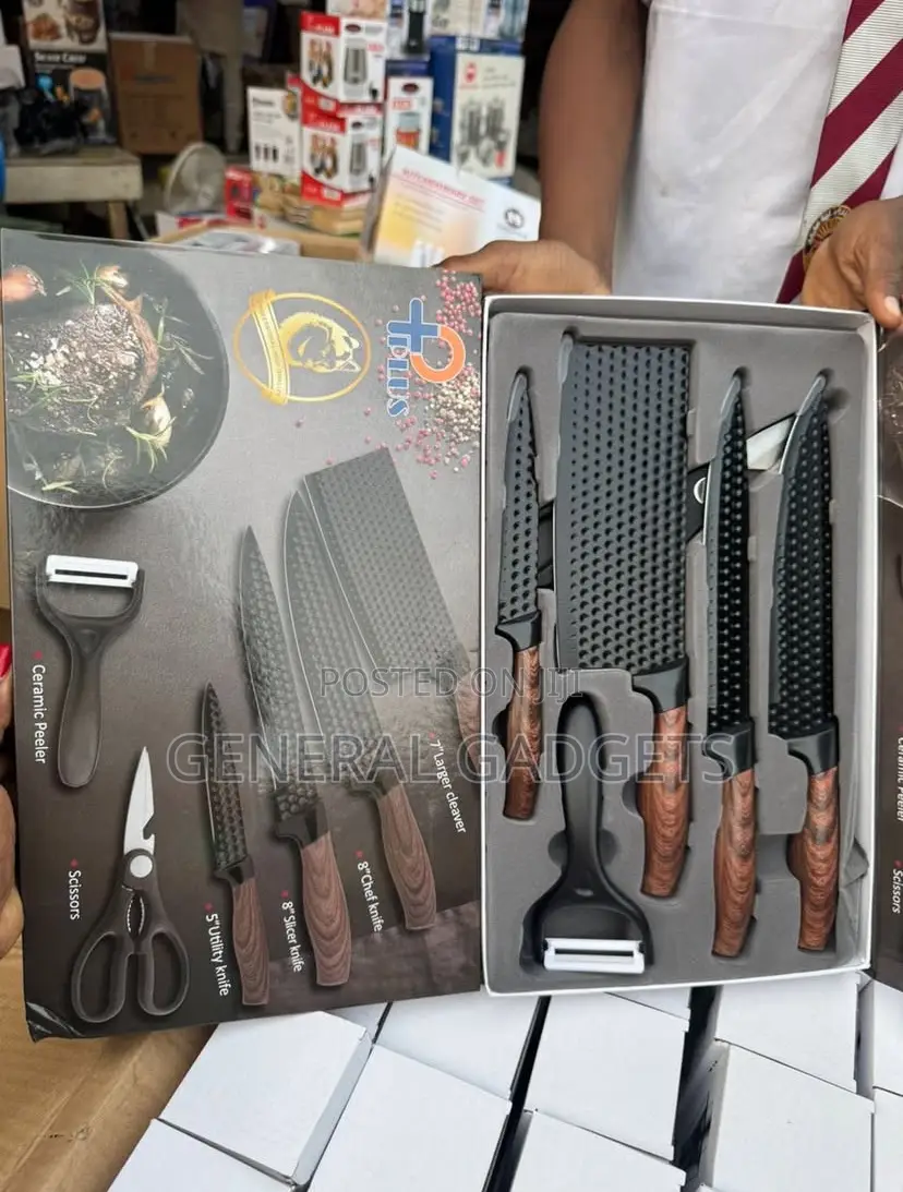 6 Pcs High Quality Coated Knife Set