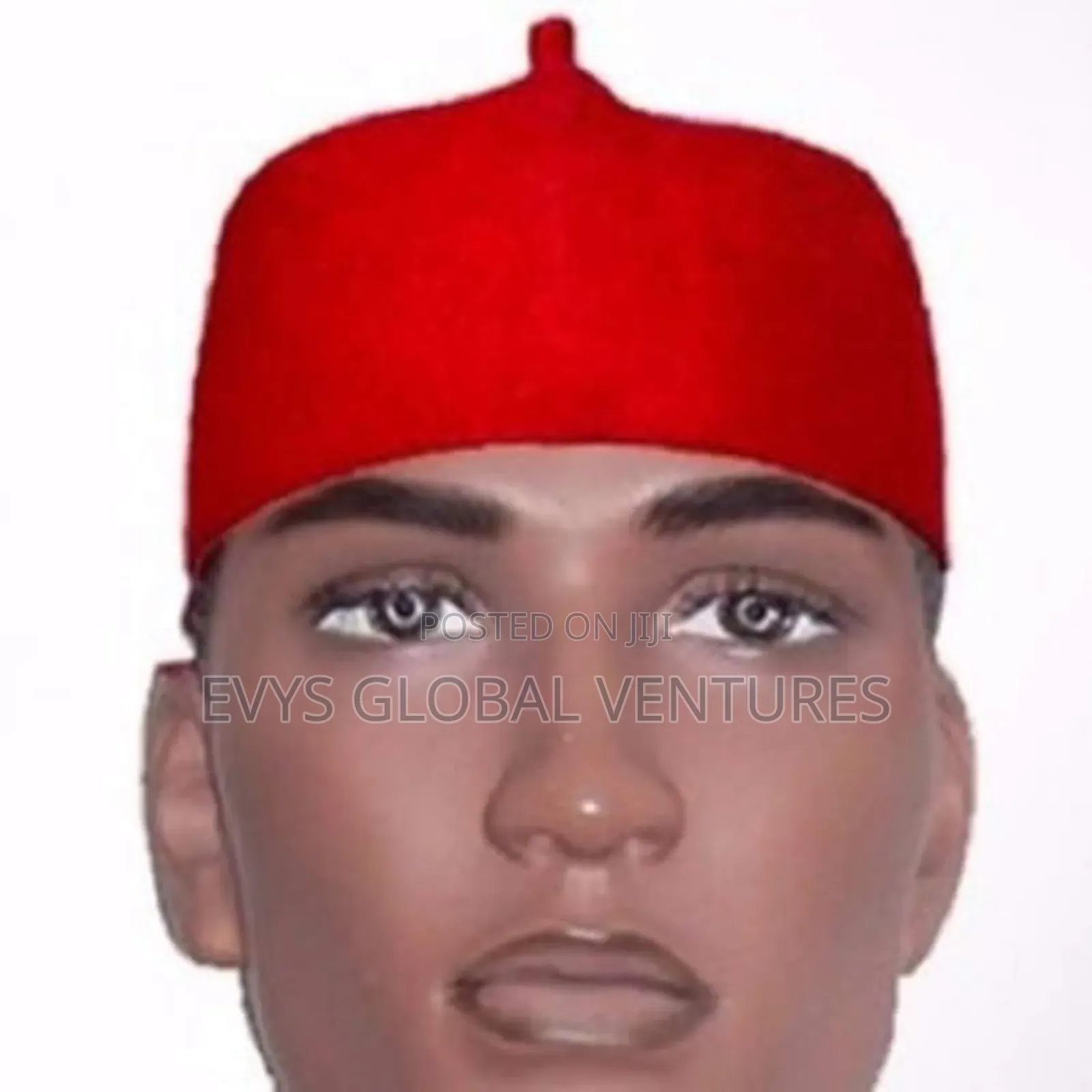 Igbo Men's Traditional Cap - Red