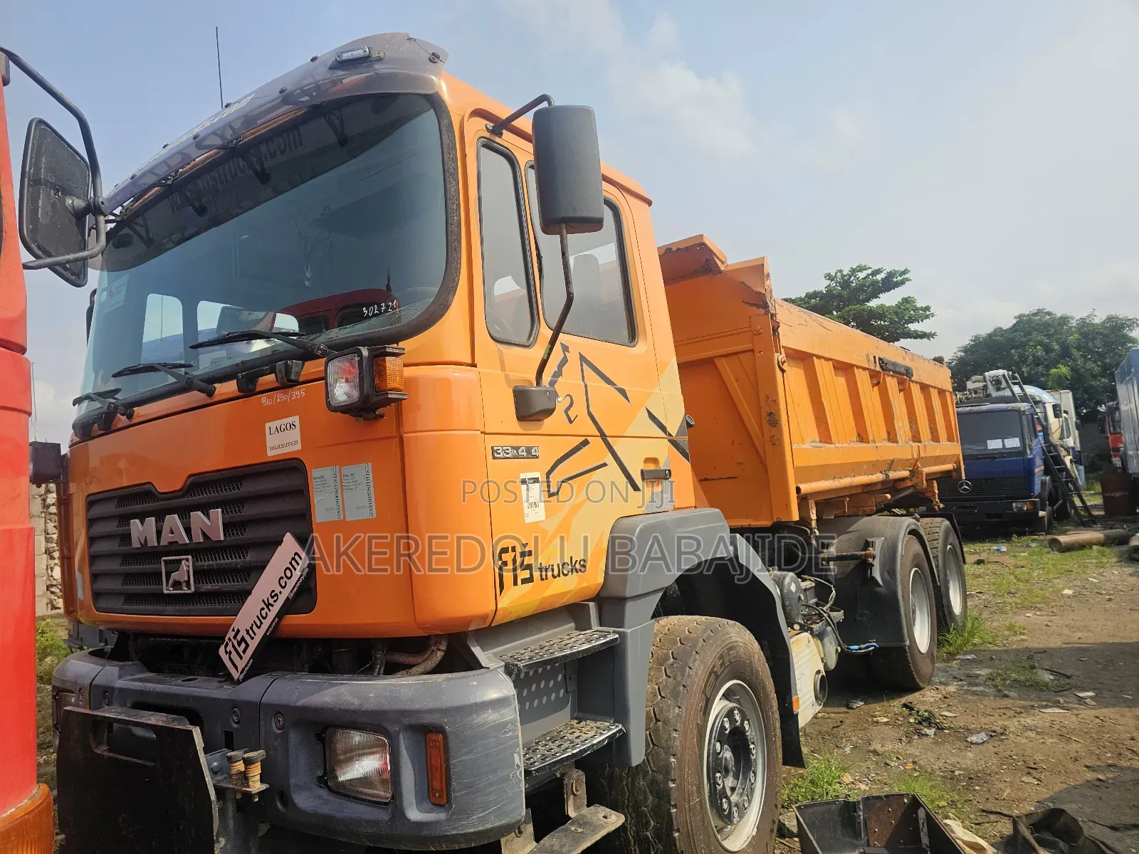 Man Dump Truck 2002 Orange