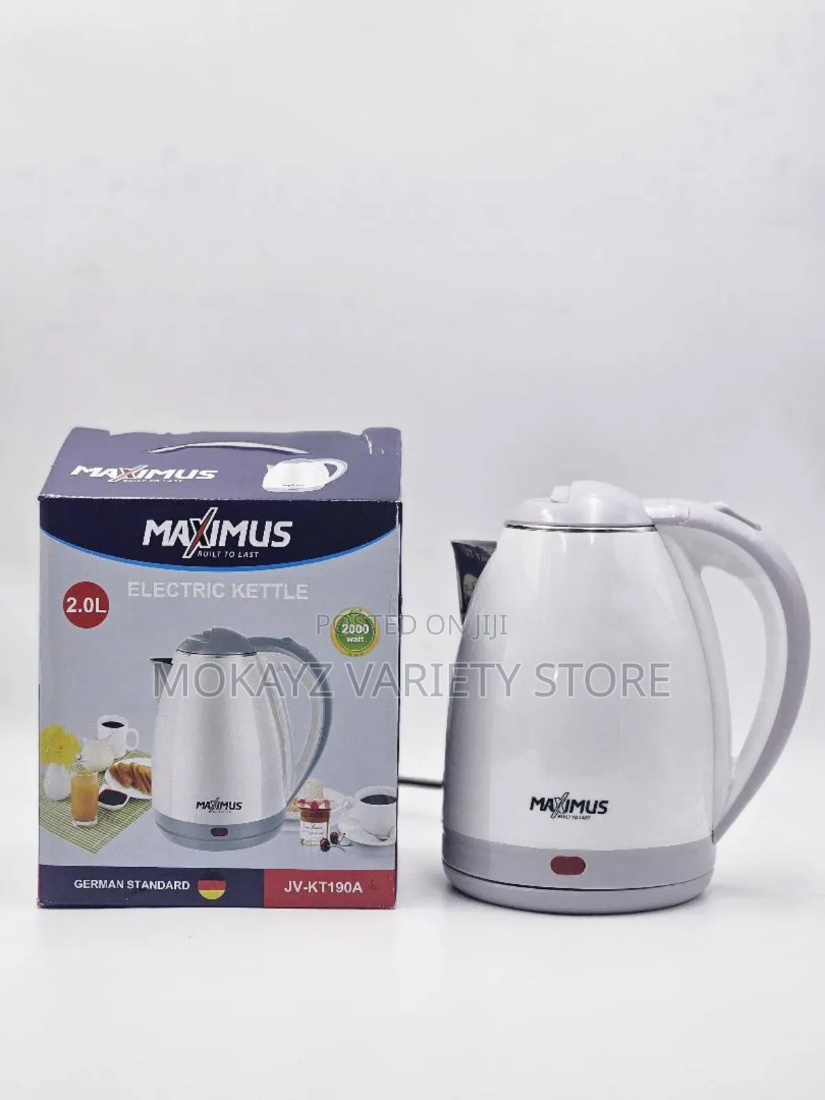 Maximus High Quality White ‘2l’ Electric Kettle (-Jv-Kt190 A)