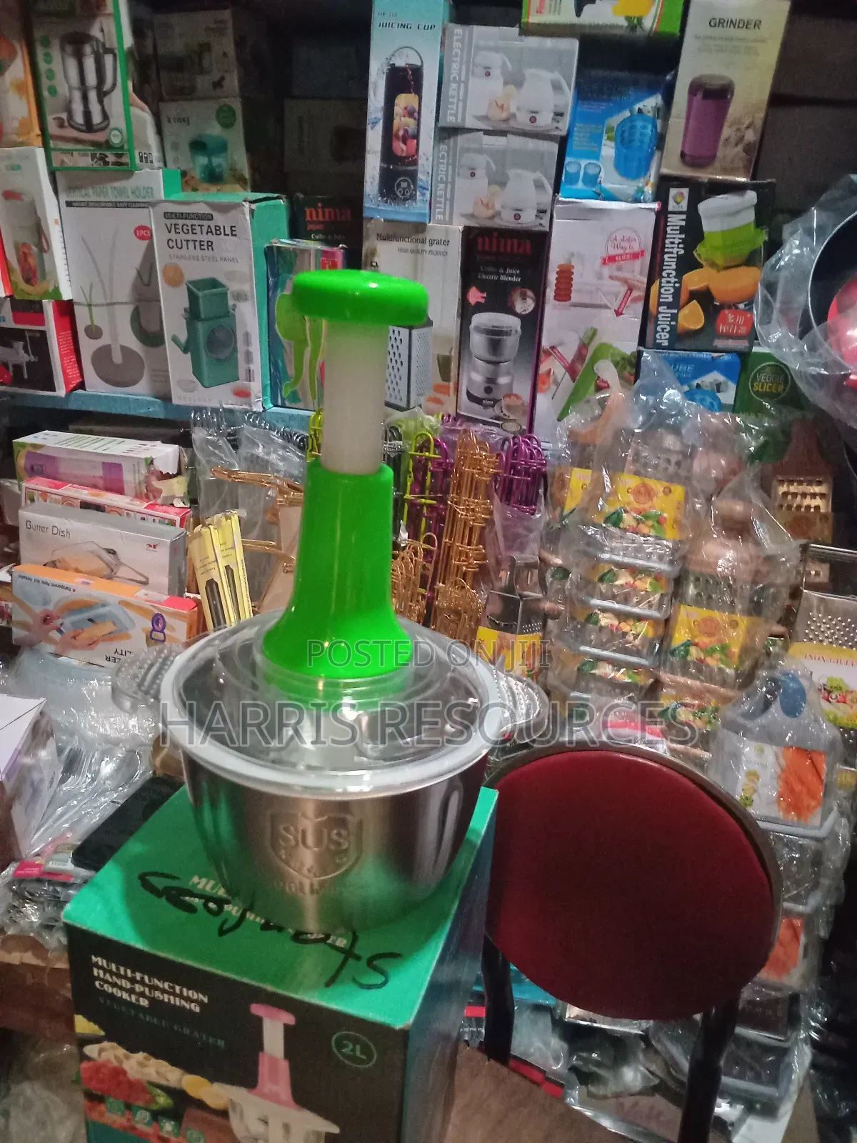 Stainless Steel Manual Hand Pat Blender Food Processor
