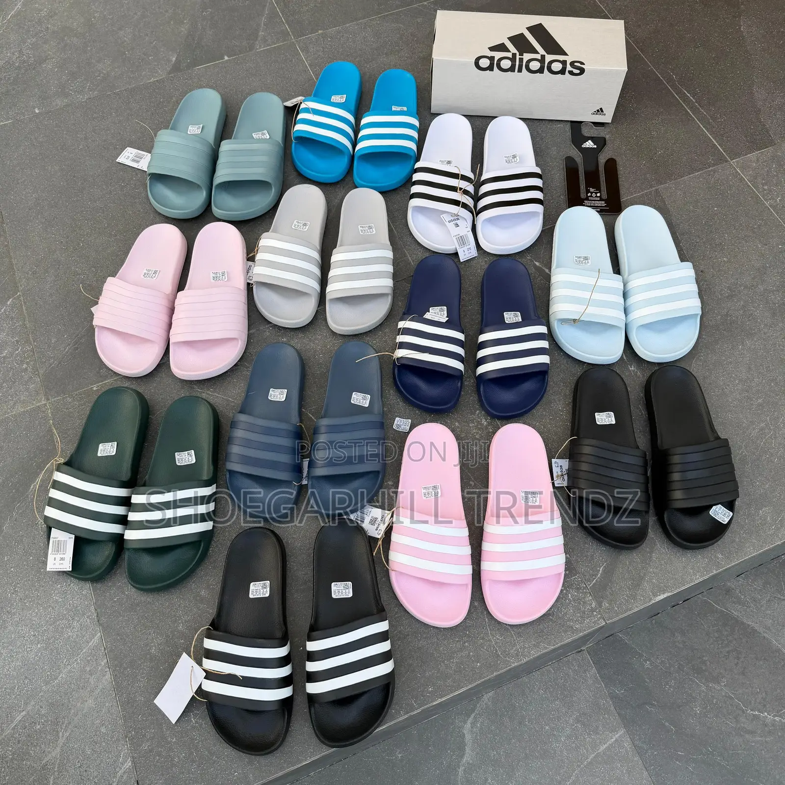 Adidas Adilette Aqua and Flow Slides in Multi Colors Size 39-49