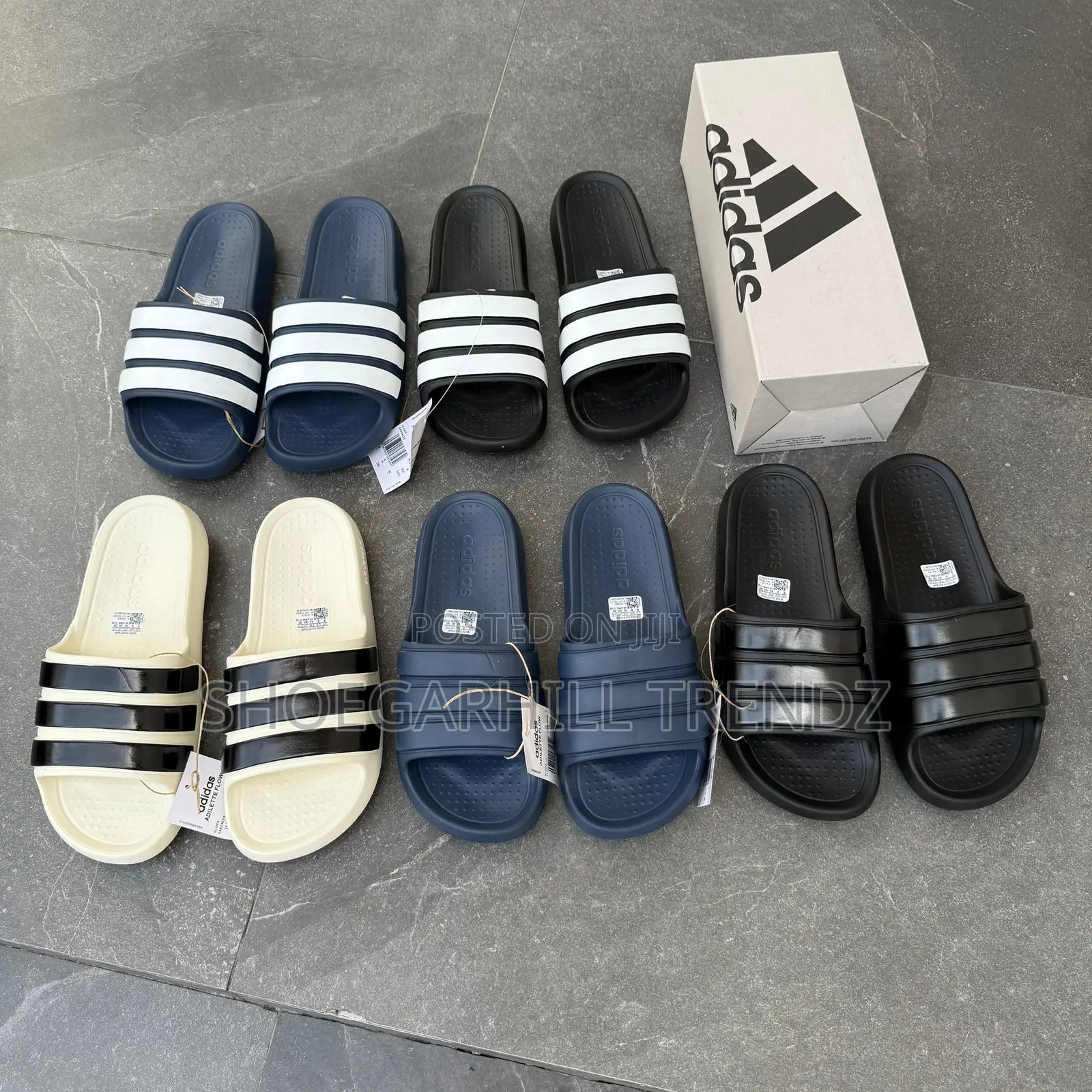 Adidas Adilette Aqua and Flow Slides in Multi Colors Size 39-49