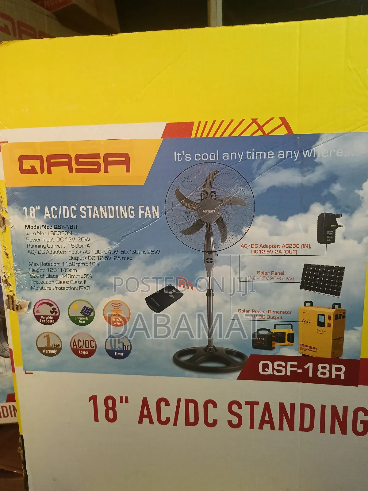 Qasa 18 Inches Acdc Energy Saving Fan With Remote