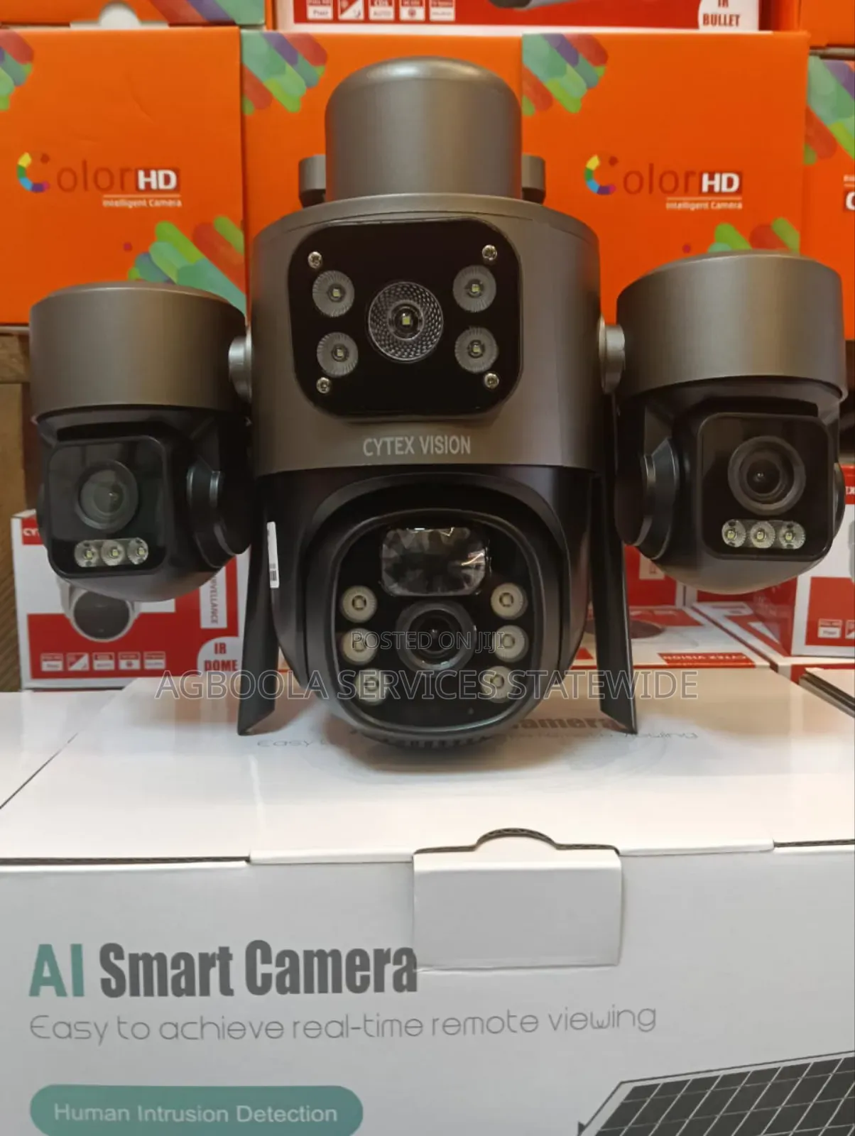 Three-View Solar Security Camera | 360°