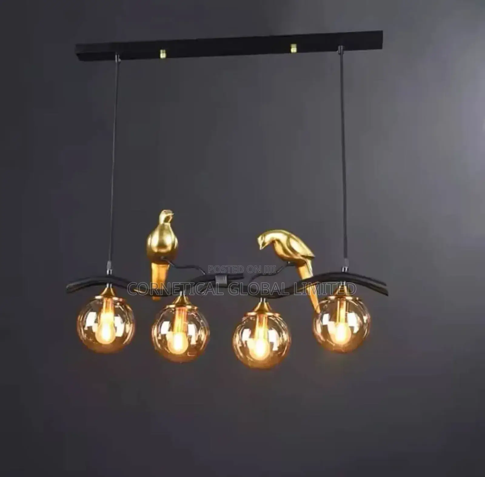 Modern Bird-accent Glass Pendant Chandelier