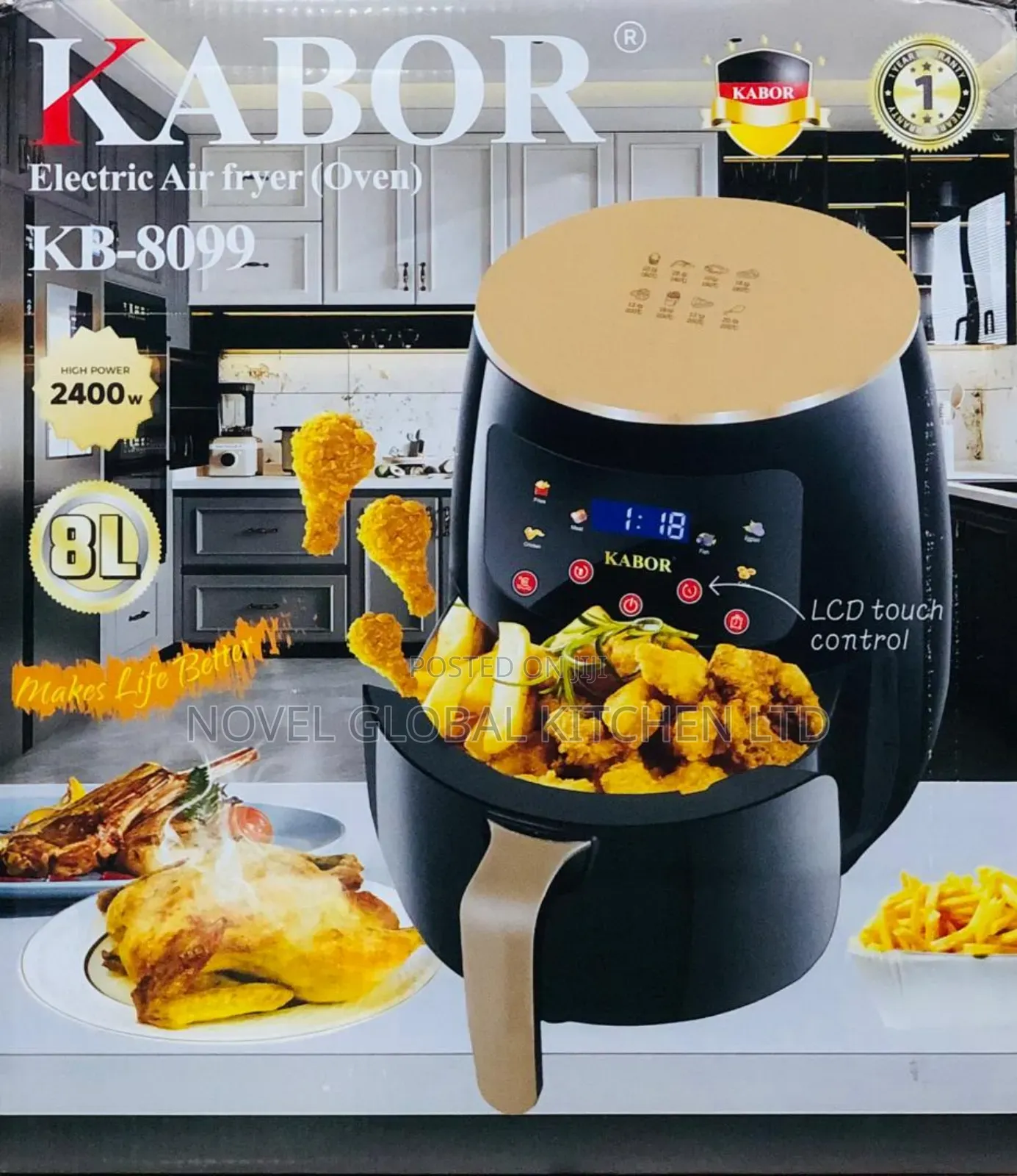 Kabor 8.0l Capacity Airfryer