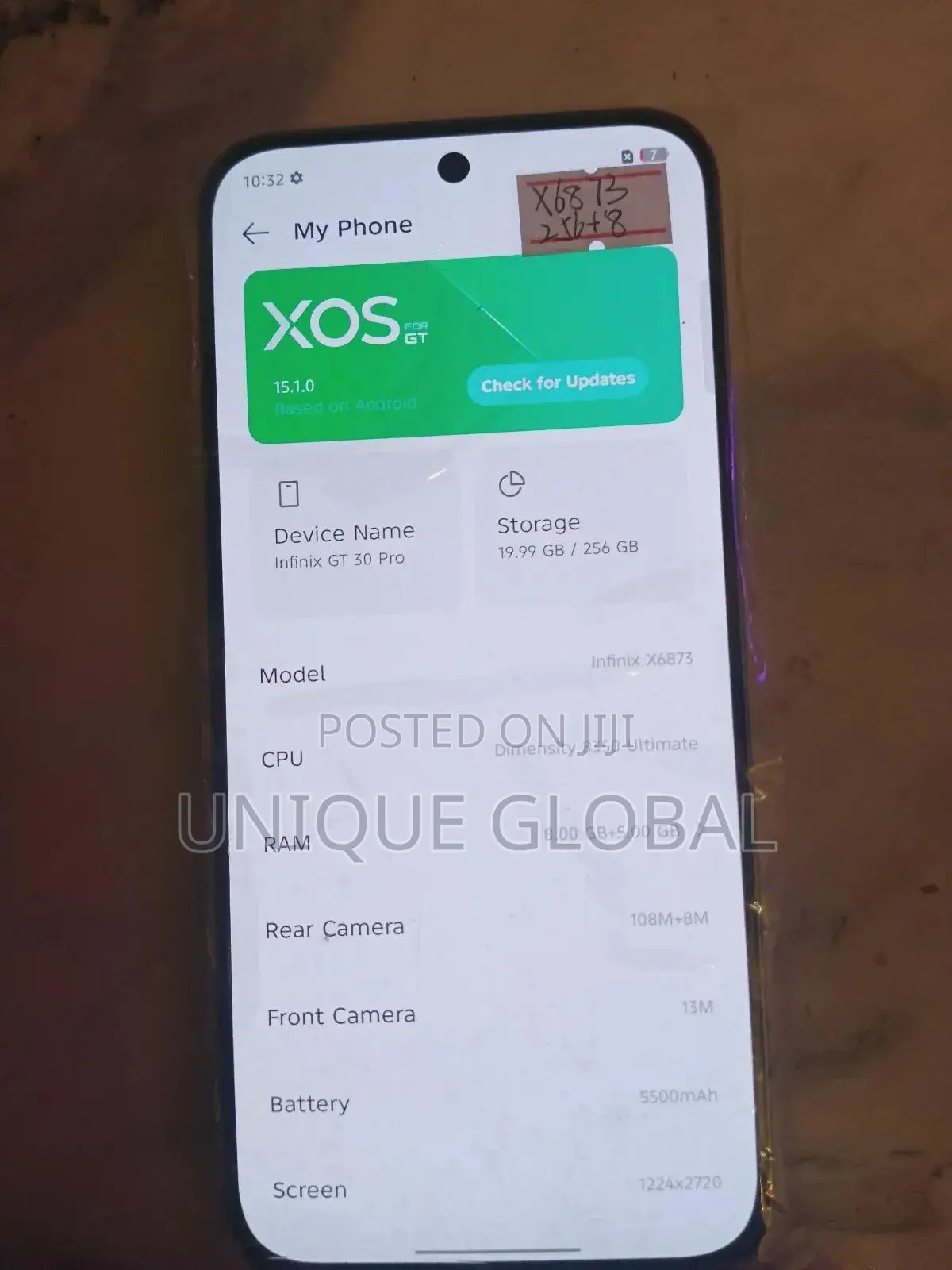 New Infinix GT 30 Pro 256 GB