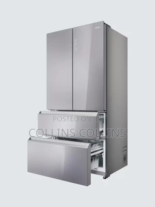Haier Series 7 Freestanding 60/40 Fridge Freezer, Sapphire Glass