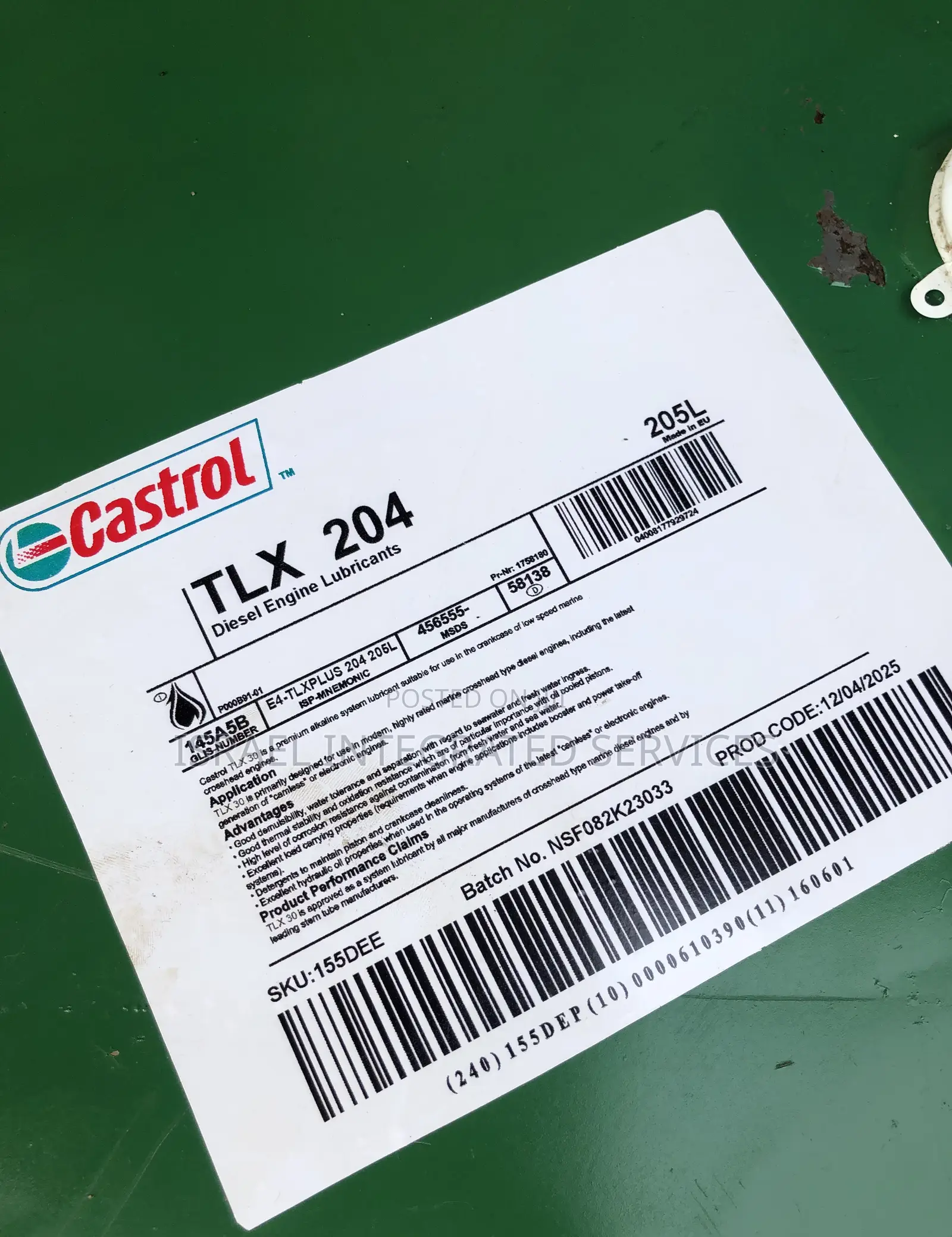 Castrol TLX 204 Heavy-Duty Diesel Engine Oil(Drum 205ltrs)
