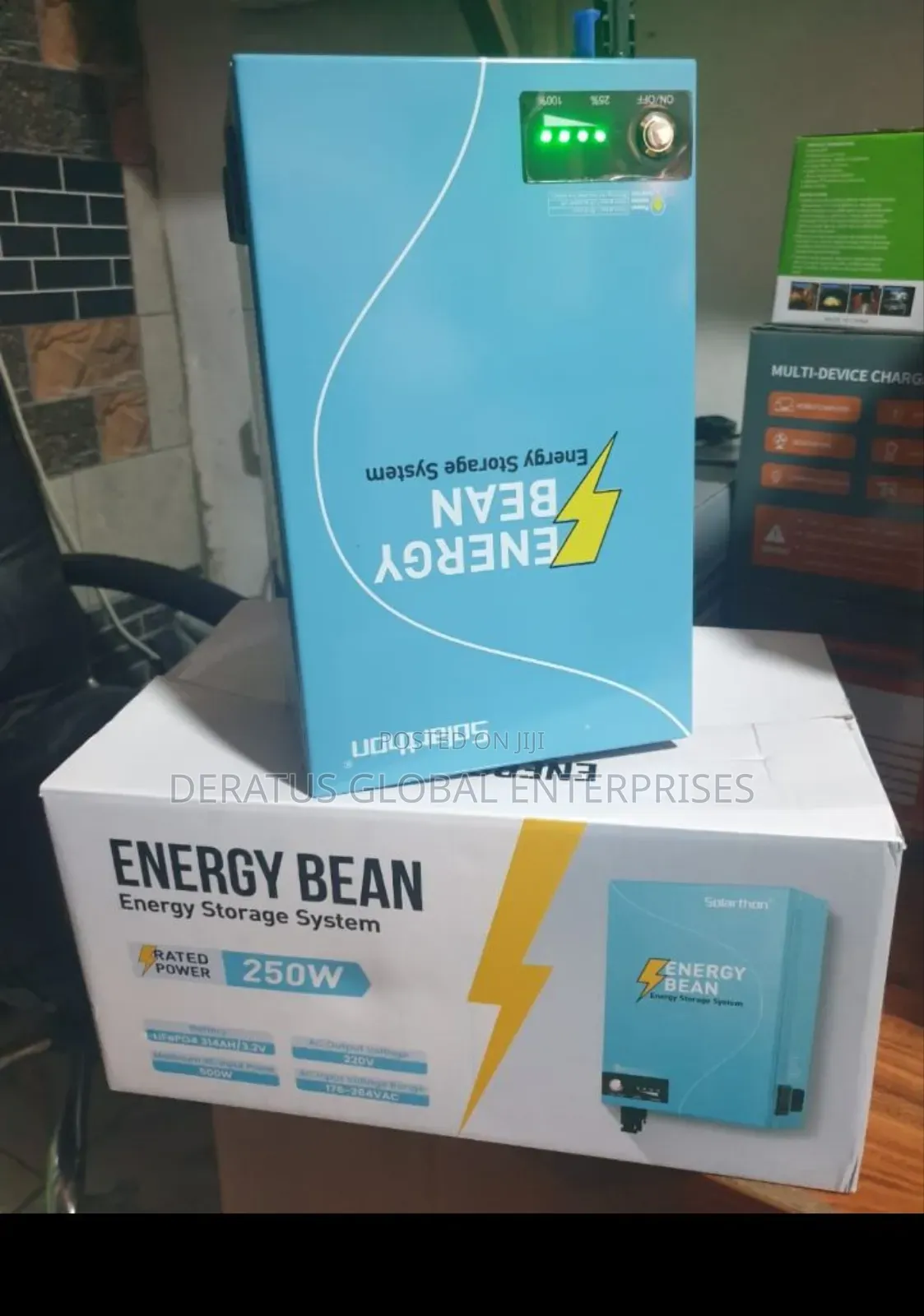 *Energy Bean (1kwh) Solar Generator With 300w Solar Panel