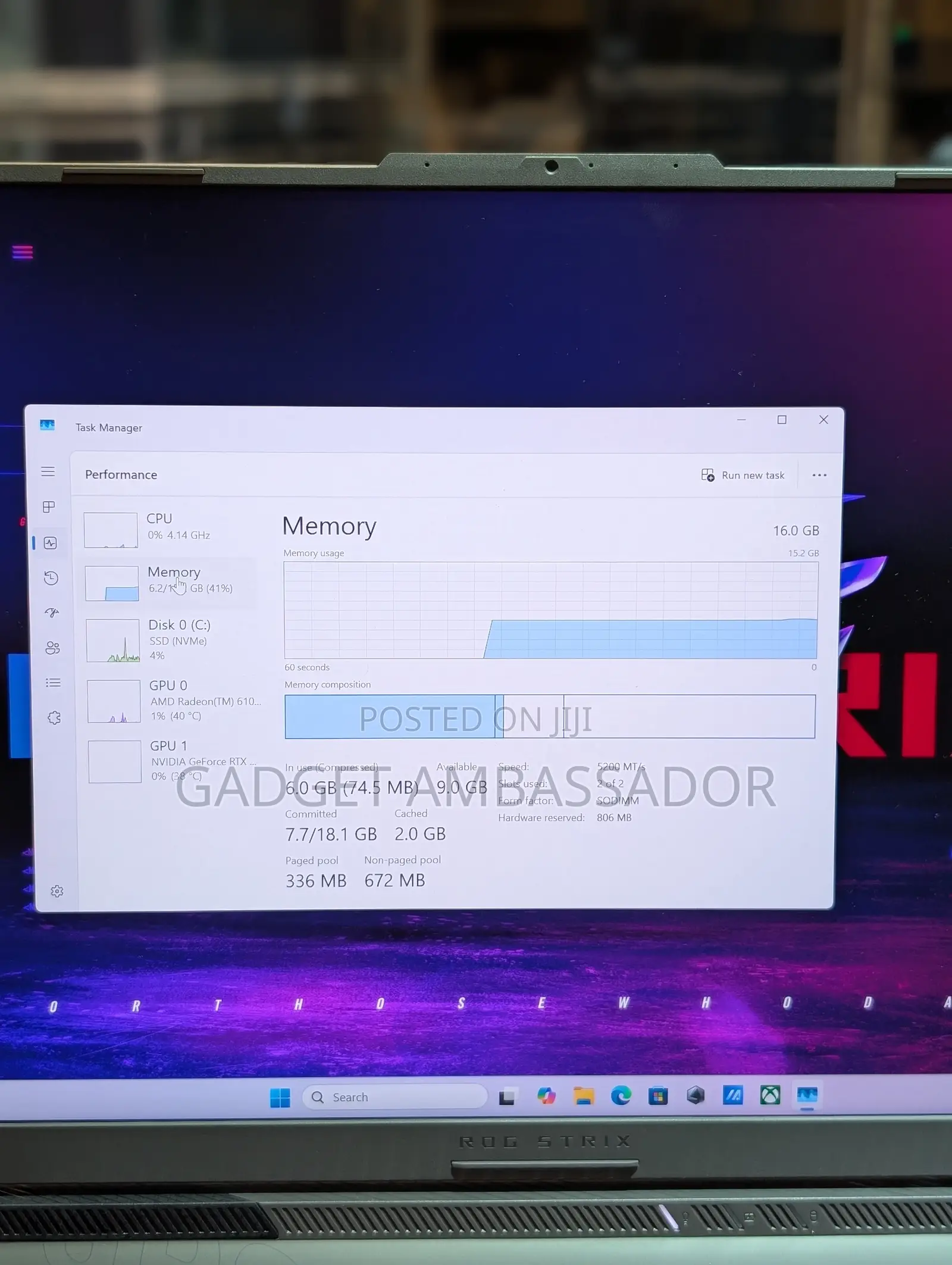 Laptop Asus ROG Strix G17 16GB AMD Ryzen 9 SSD 1T