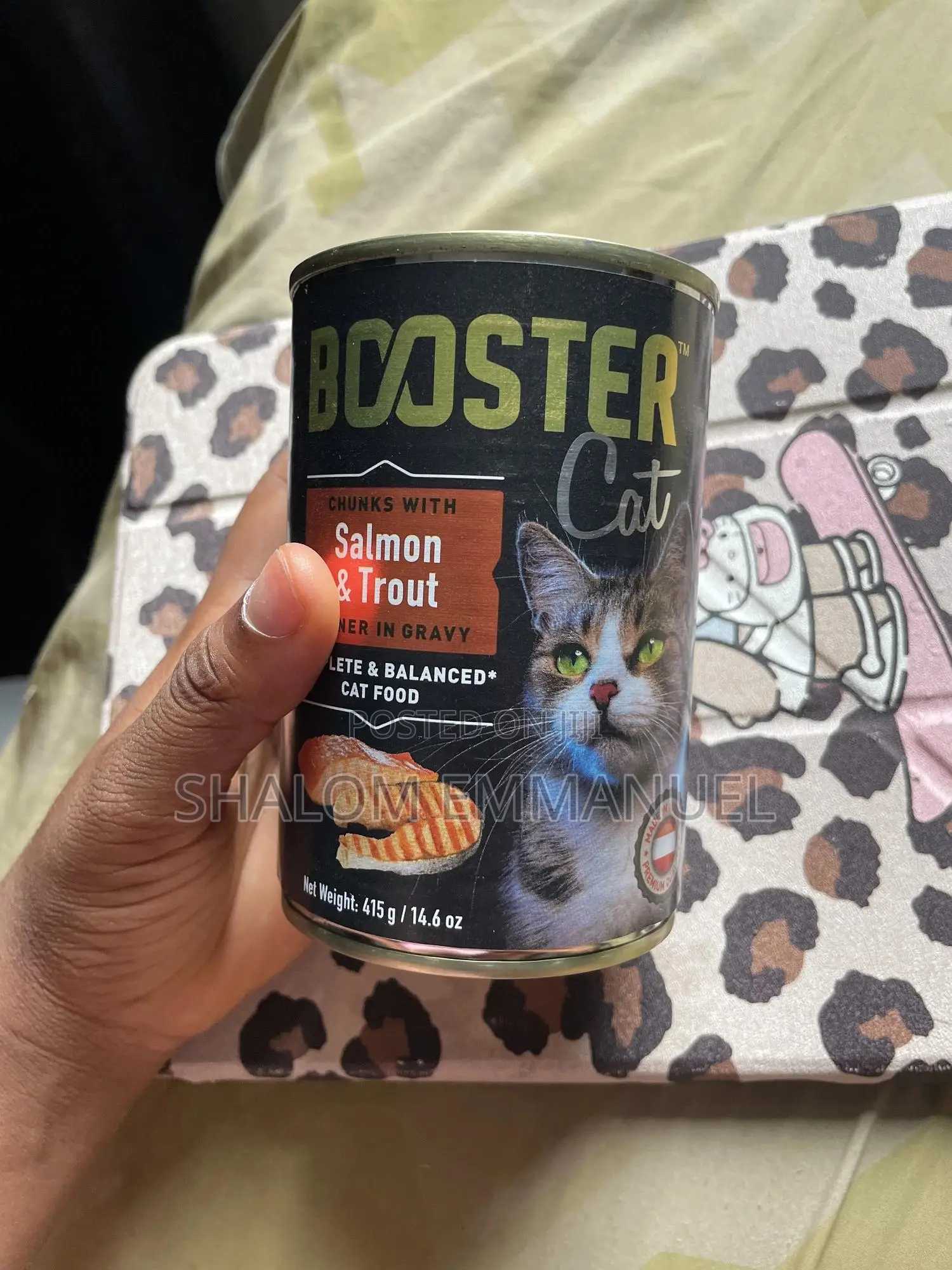 Booster Cat Premium Salmon & Trout Chunks In Rich Gravy, Complete Meal