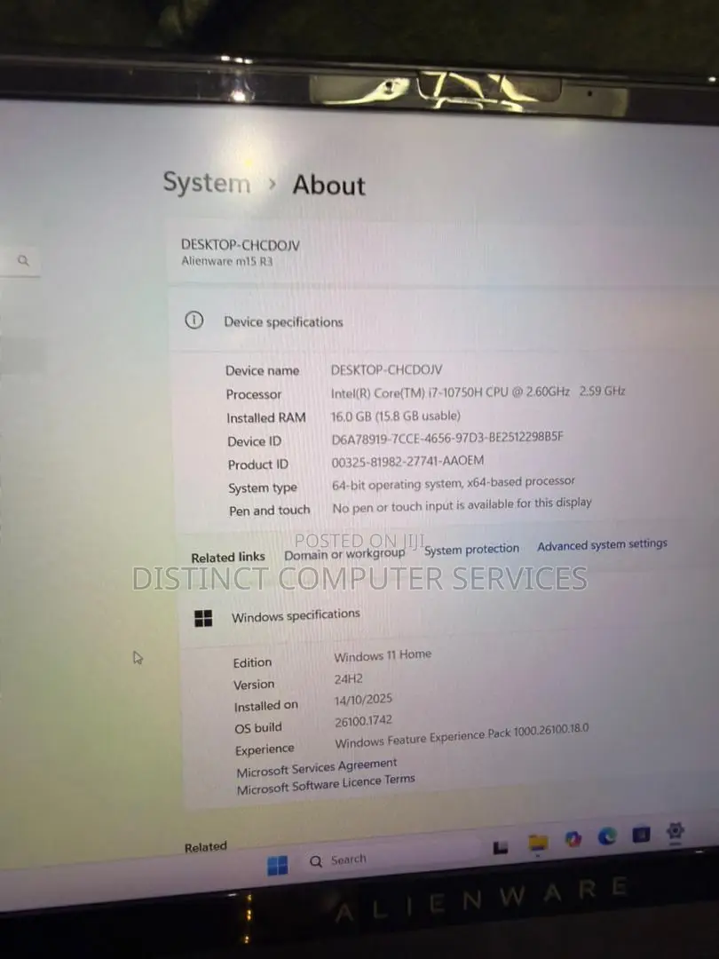 Laptop Dell Alienware 15 16GB Intel Core i7 SSD 512GB