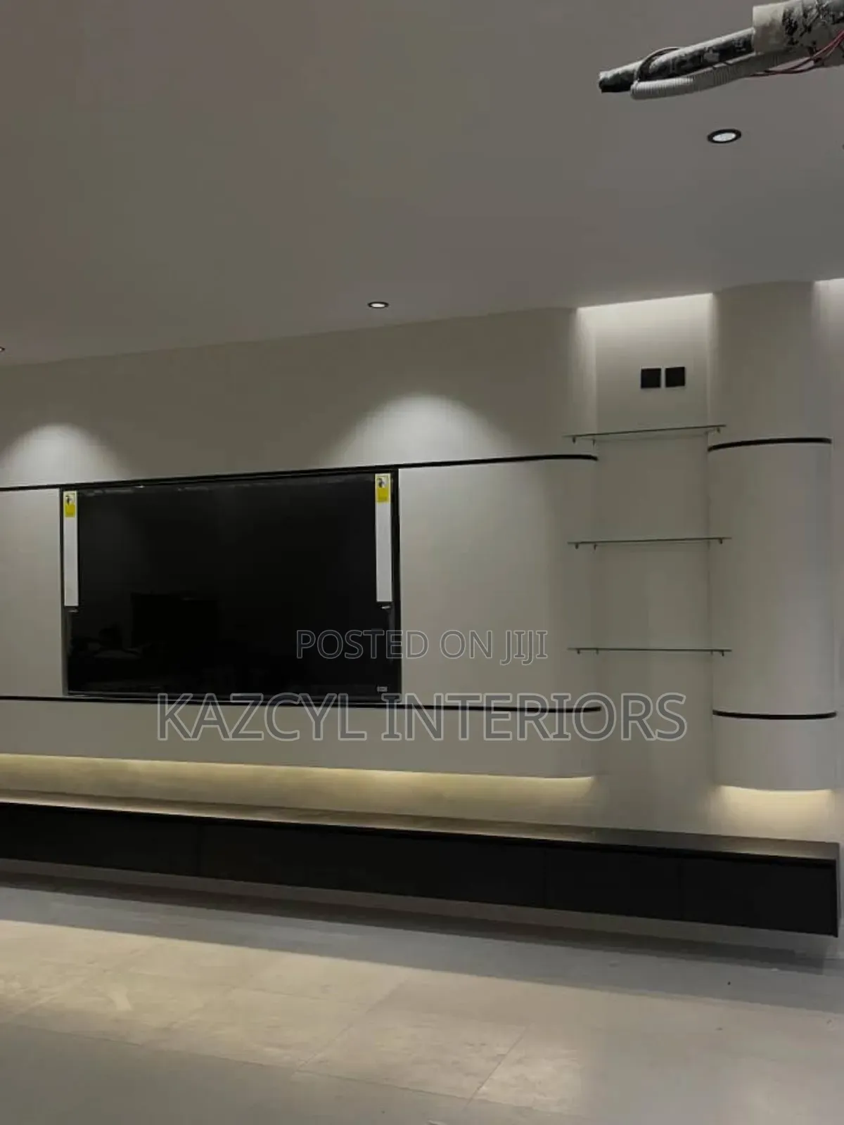 Contempotary Shelf For Tv And Wall Devider