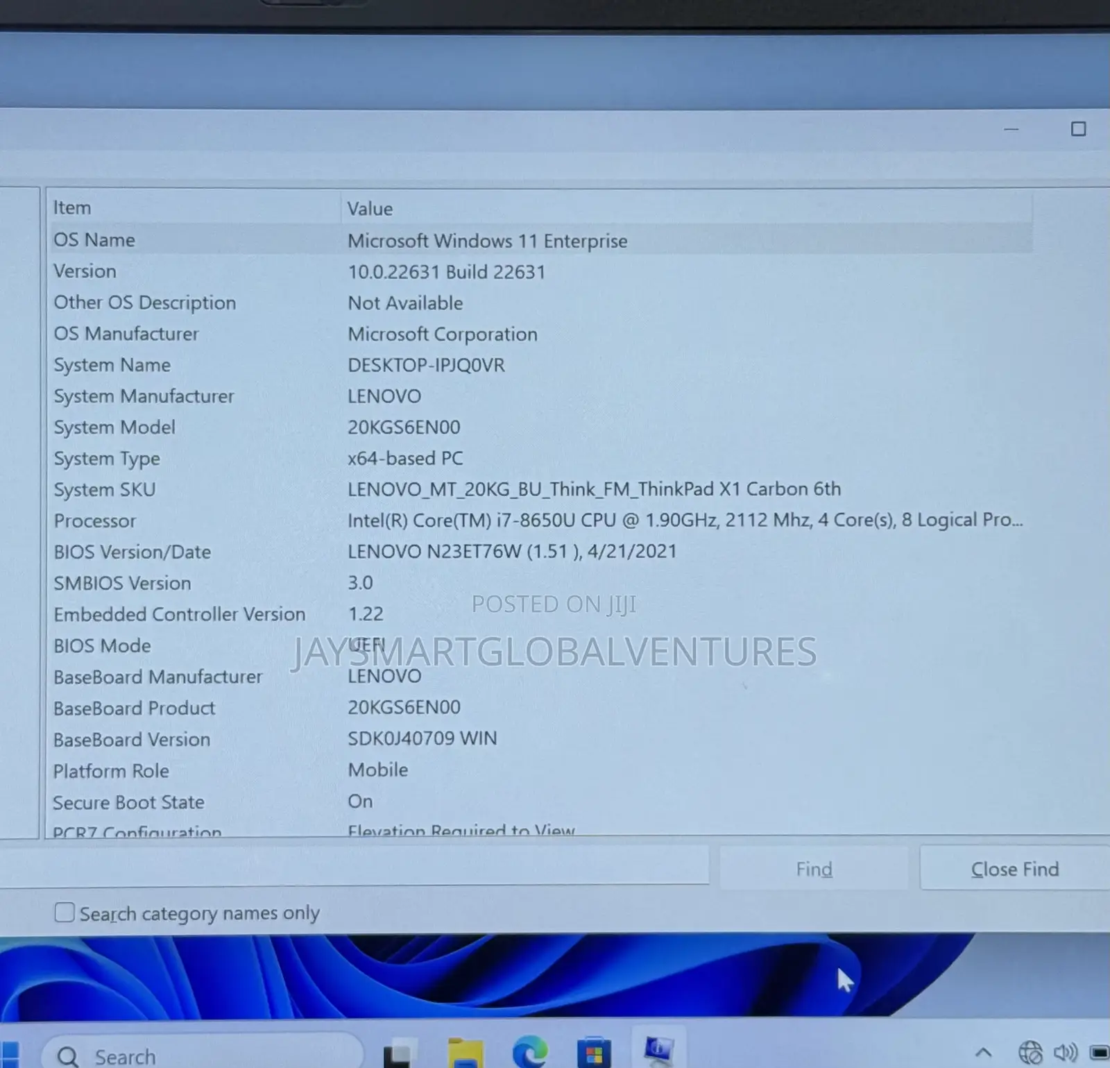 Laptop Lenovo ThinkPad X1 Carbon 16GB Intel Core i7 SSD 256GB