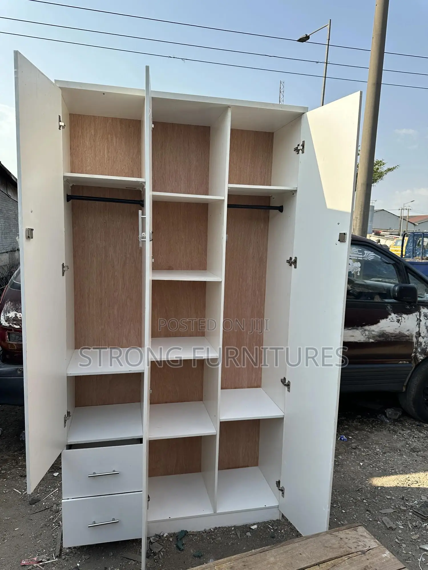 4ft by 8ft Tall Standard HDF Wardrobe