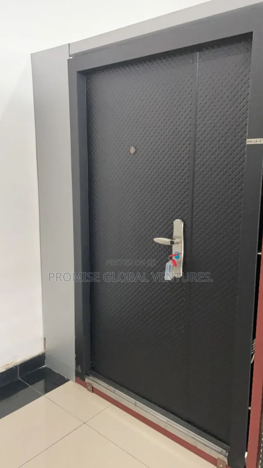 4ft Black Steel Door