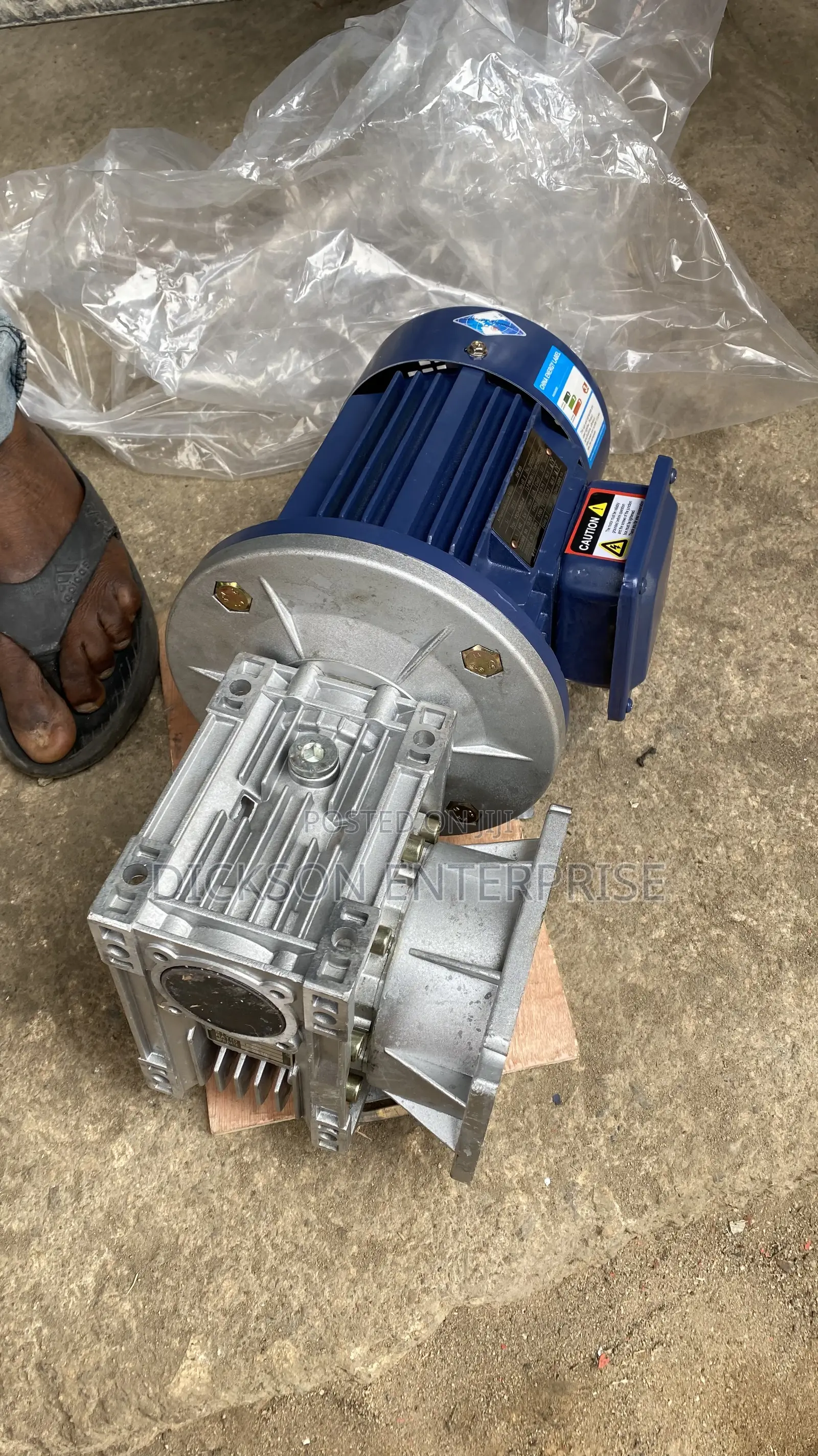 0.75kw 1hp 1450rpm Electric Gear Motor Complete Coupled