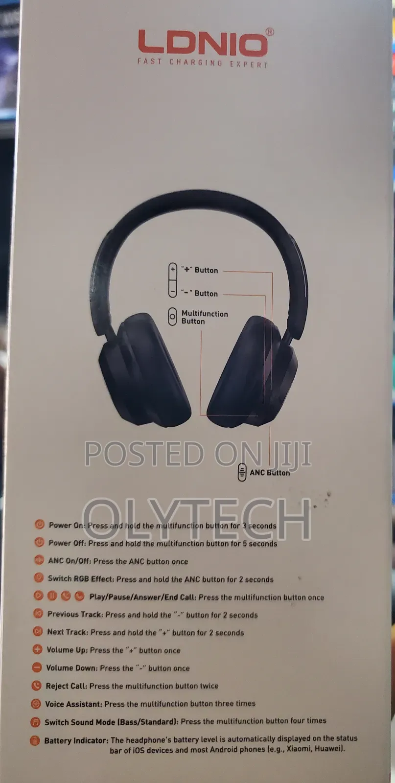 Ldnio on- Ear Wireless Headphone