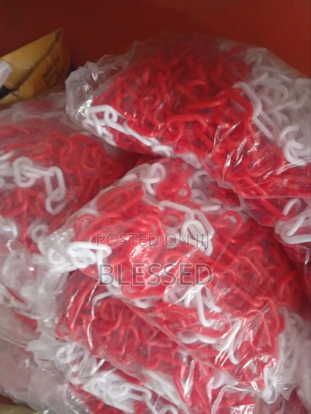 6mm *25meters Plastic Chain White And Red