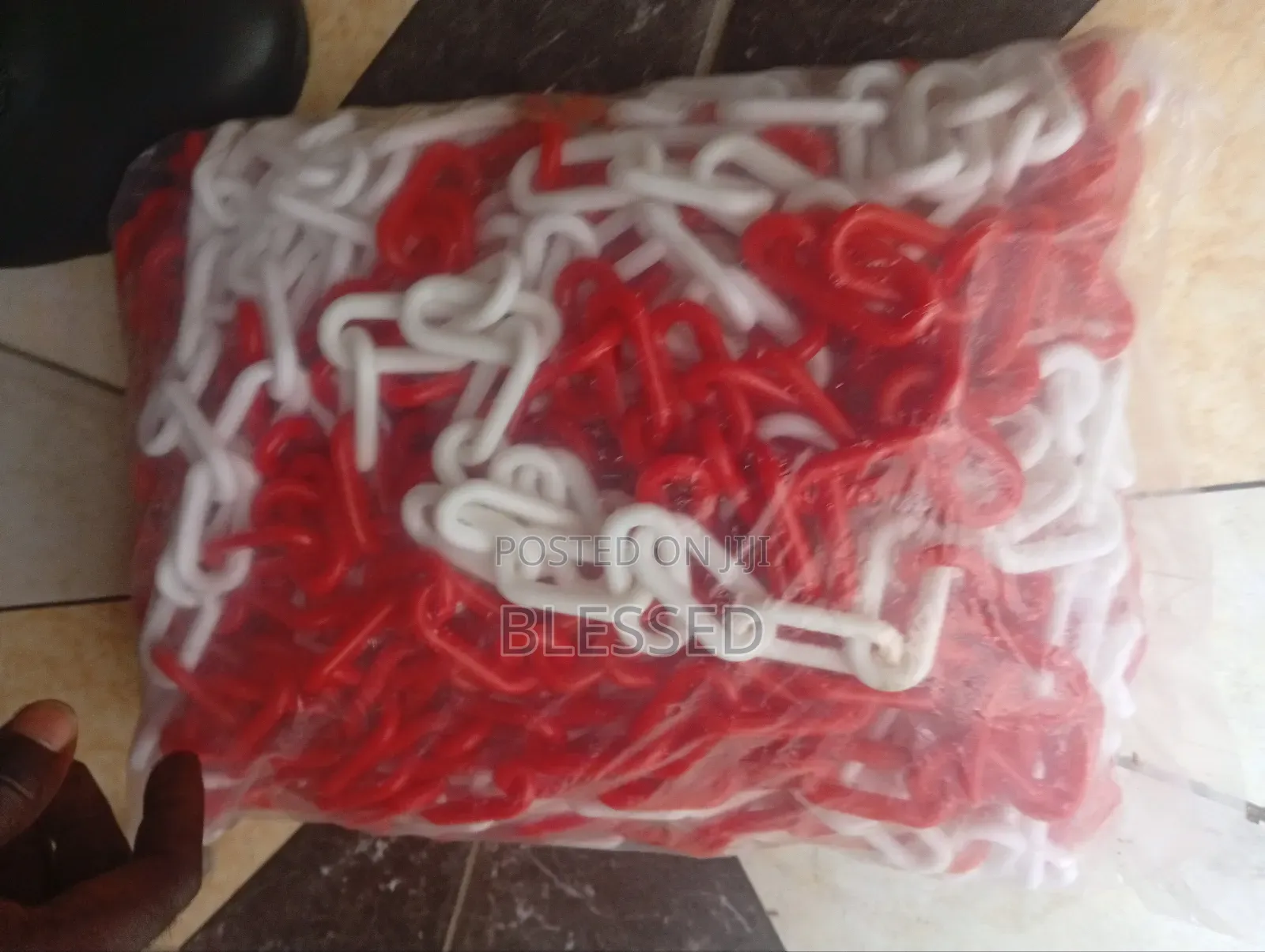 6mm *25meters Plastic Chain White And Red