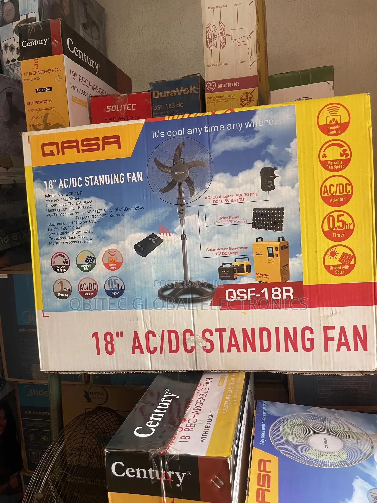 Qasa Ac/Dc Inverter Fan 18inches