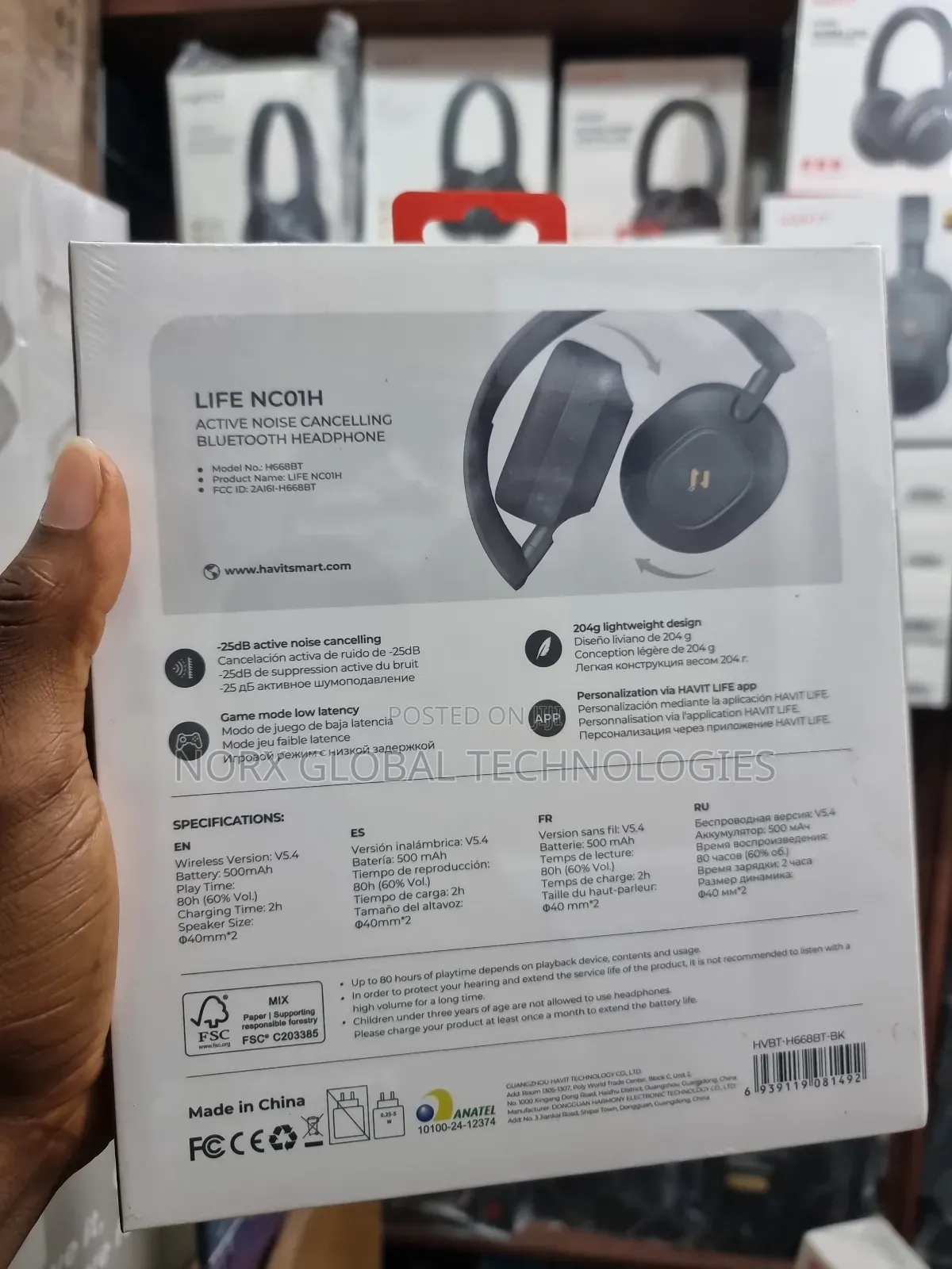 Havit H668bt Life Nc01h Active Noise Cancelling Wireless Headphones