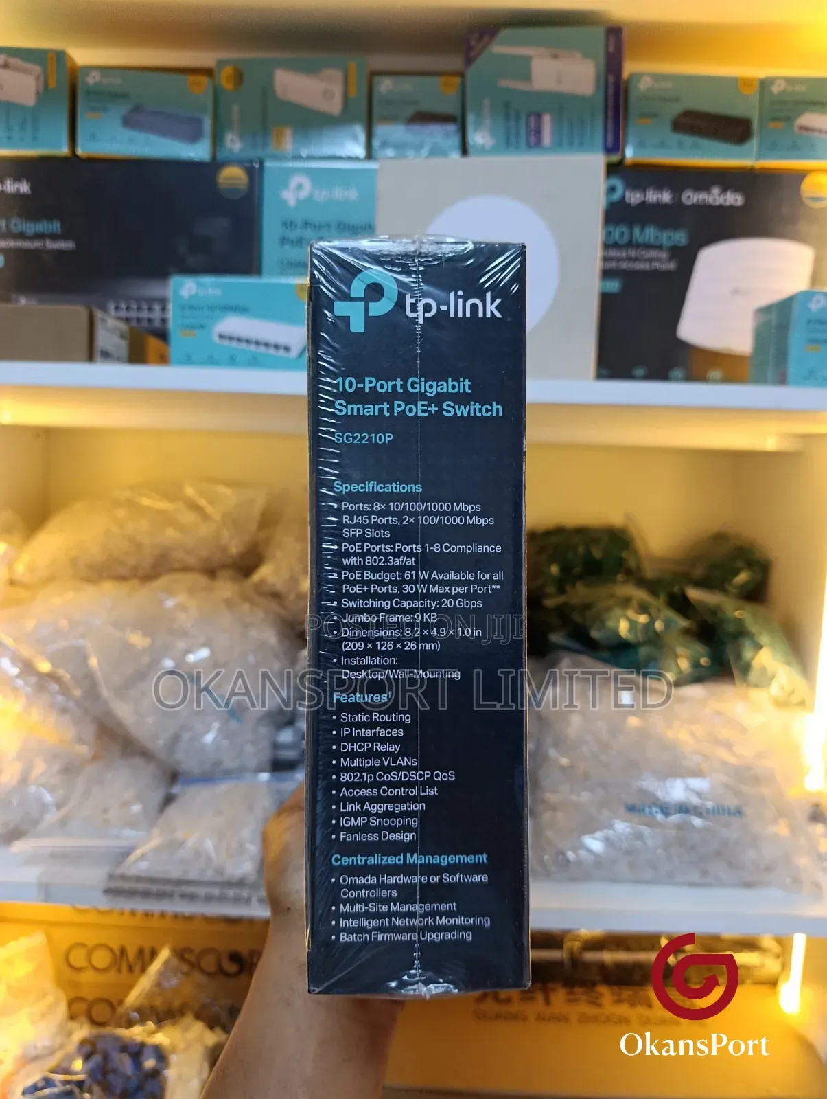 Tp-Link 10-Port Gigabit Smart Poe Switch | CCTV Network- 24 Ports
