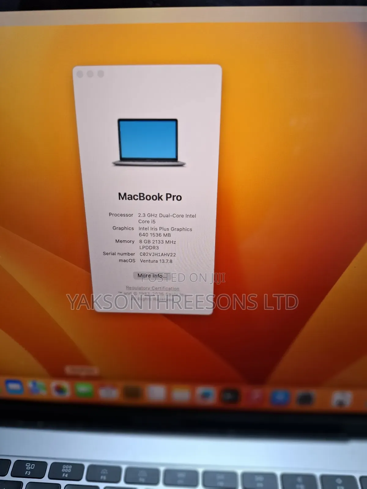 Laptop Apple MacBook Pro 2017 8GB Intel Core I5 SSD 128GB