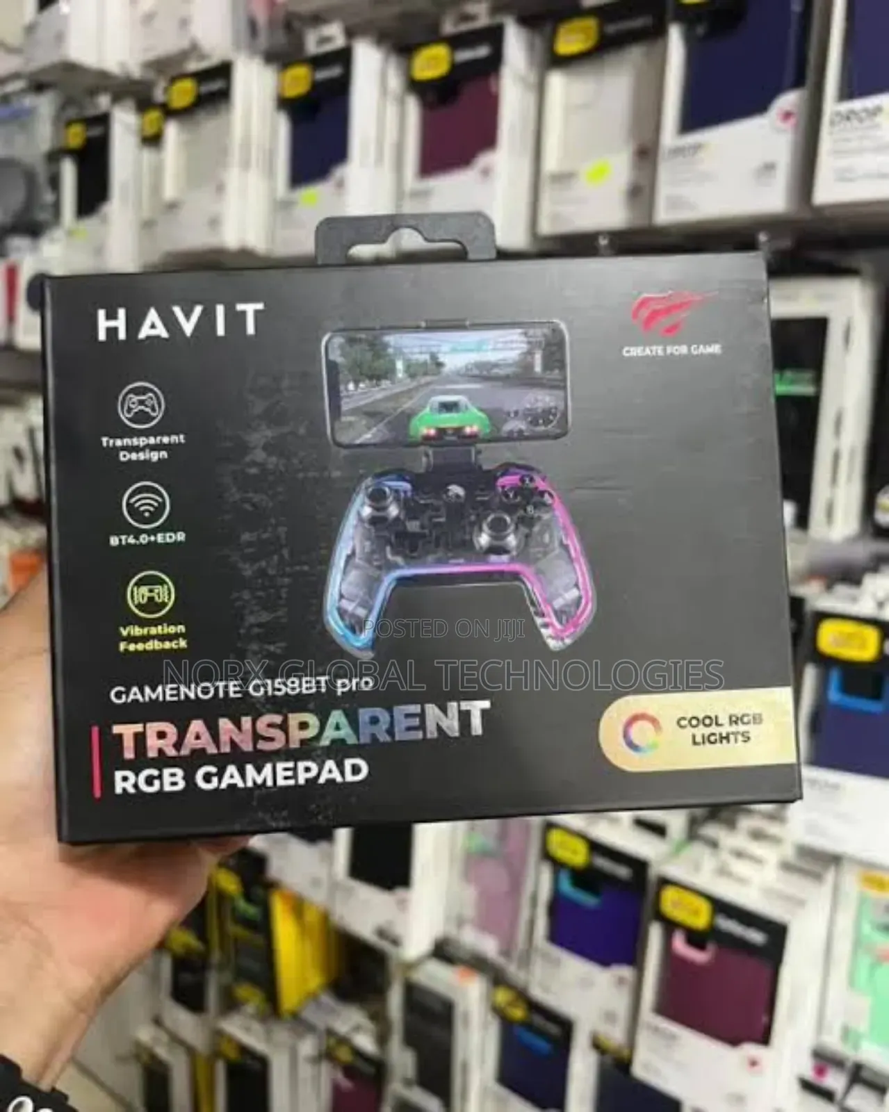 Havit Gamenote G158bt Pro Transparent RGB Bluetooth Vibration Gamepad