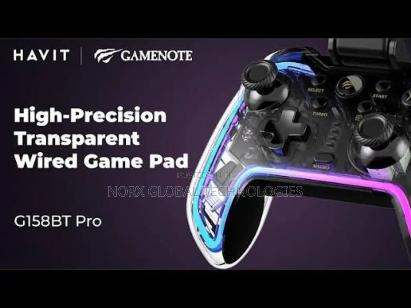 Havit Gamenote G158bt Pro Transparent RGB Bluetooth Vibration Gamepad